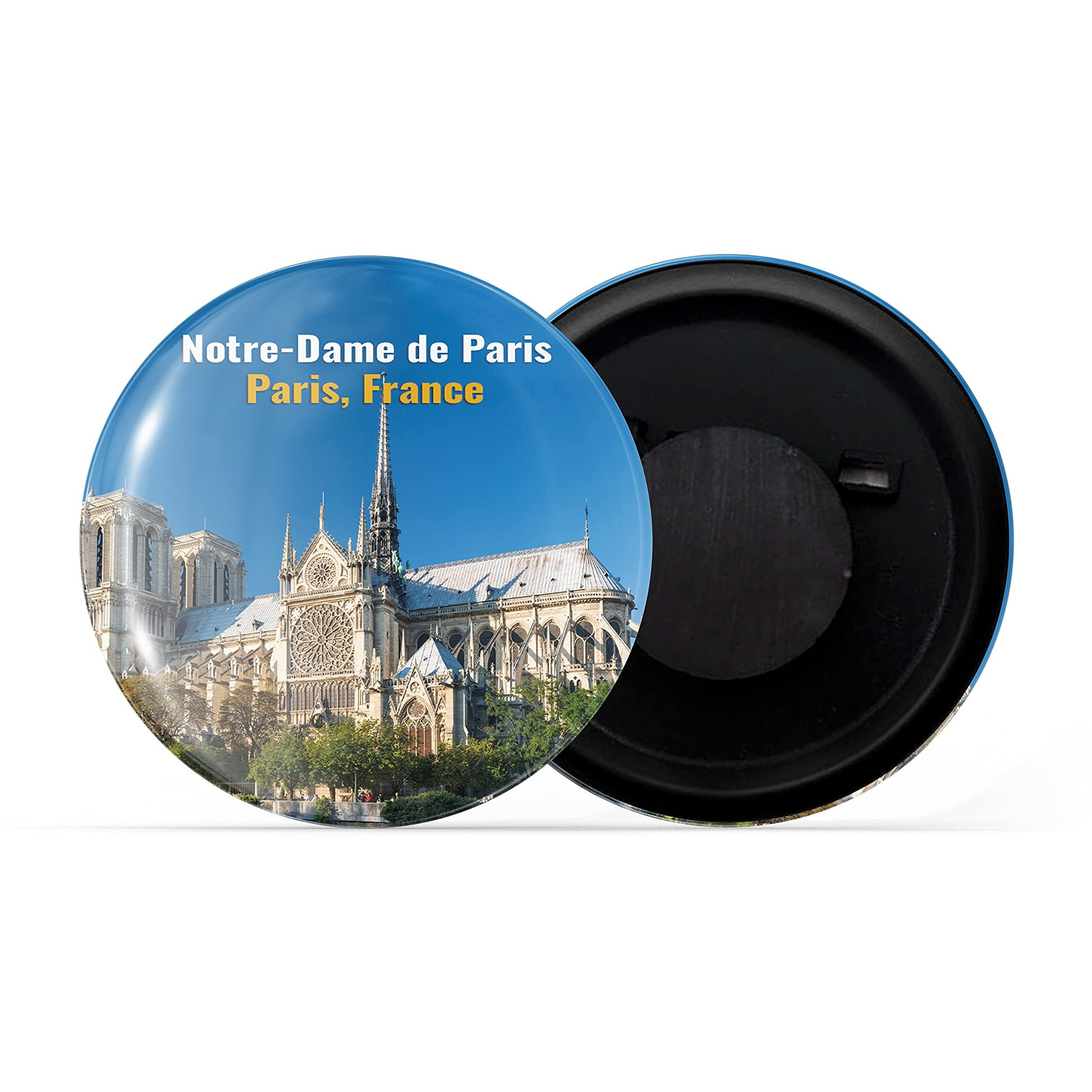 Dhcrafts Fridge Magnet Multicolor Famous Tourist Place Notre-Dame De Paris, France D1 Glossy Finish Design Pack Of 1