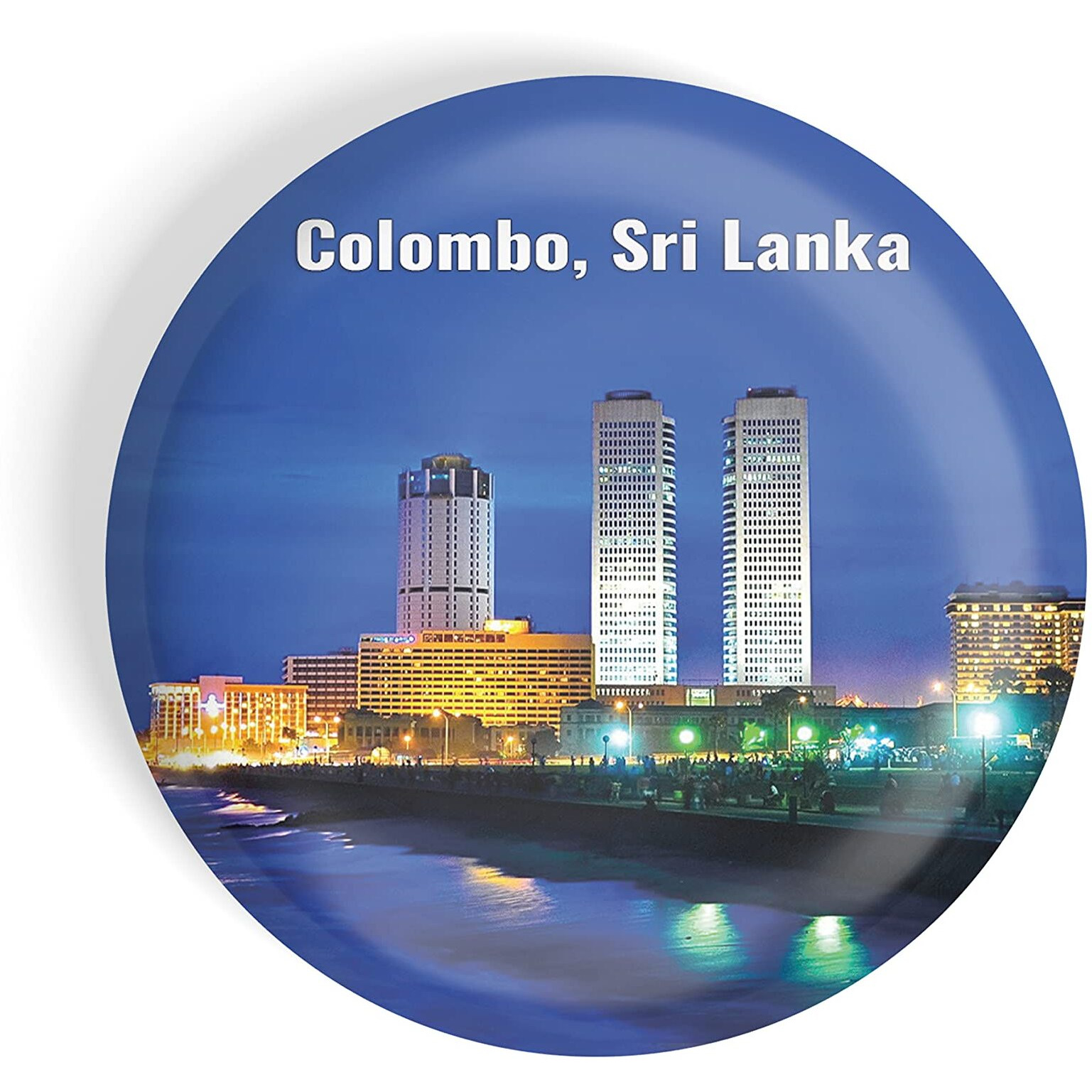 Dhcrafts Fridge Magnet Multicolor Famous Tourist Place Colombo Sri Lanka D2 Glossy Finish Design Pack Of 1