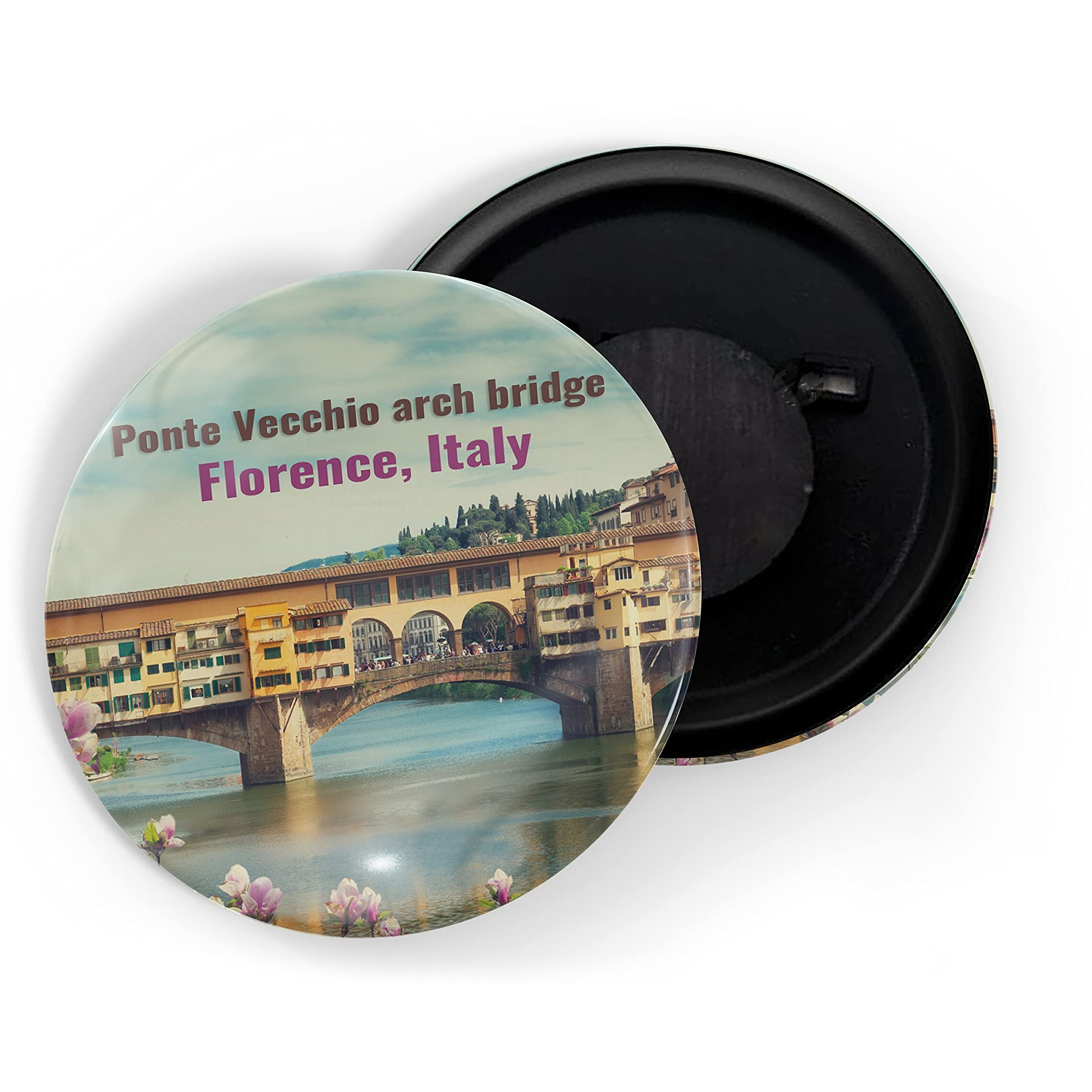 Dhcrafts Fridge Magnet Multicolor Famous Tourist Place Ponte Vecchio Arch Bridge Florence Italy Glossy Finish Design Pack Of 1