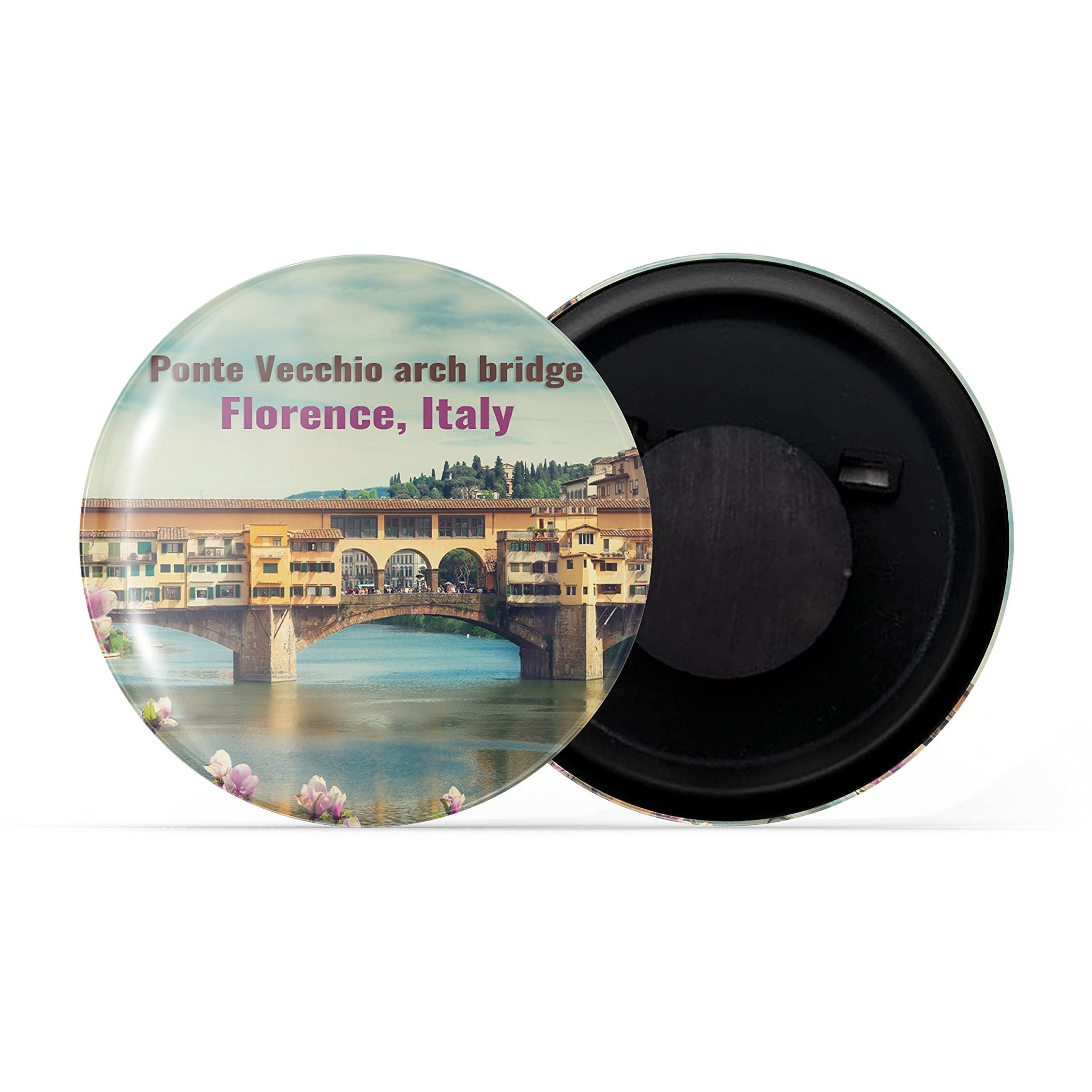 Dhcrafts Fridge Magnet Multicolor Famous Tourist Place Ponte Vecchio Arch Bridge Florence Italy Glossy Finish Design Pack Of 1