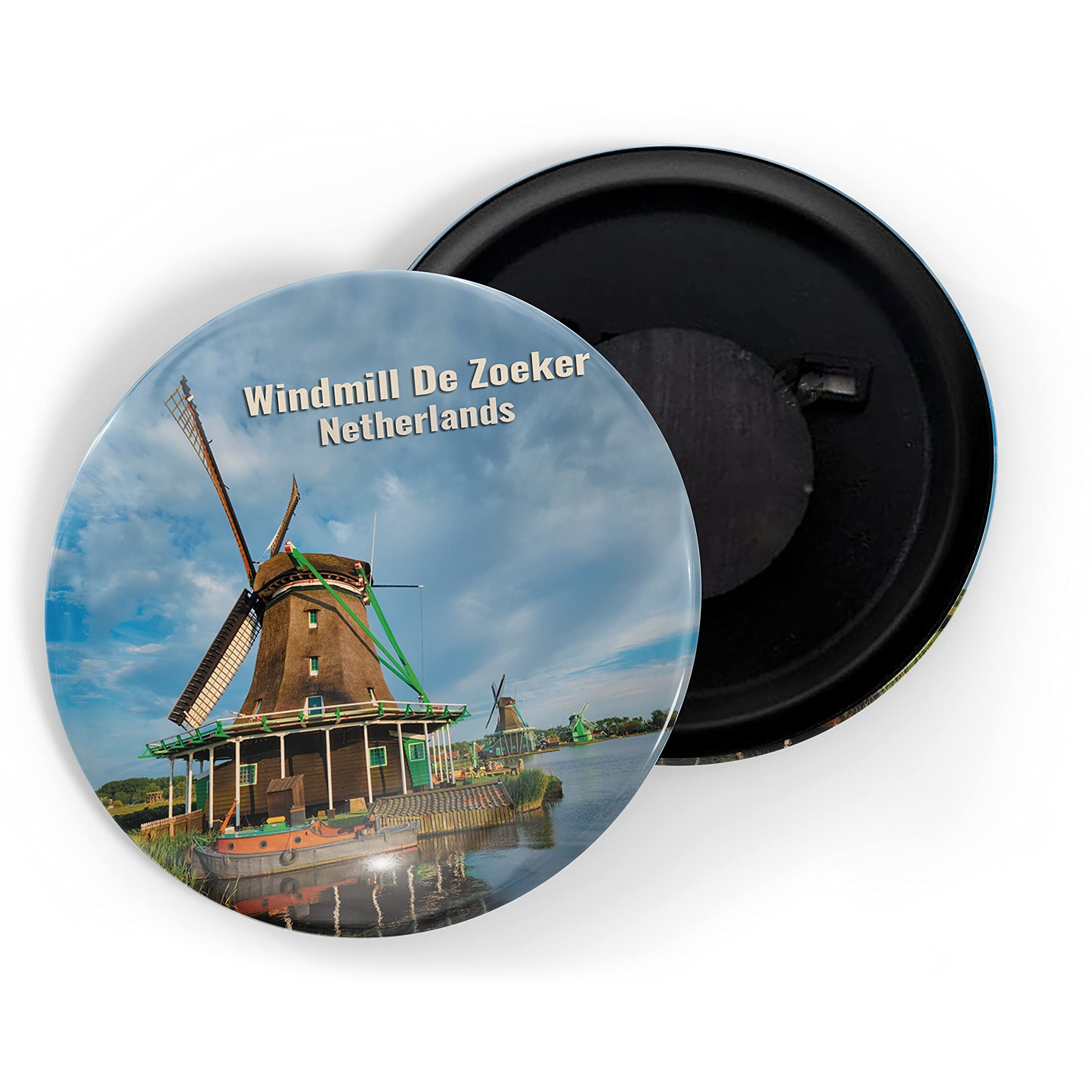 Dhcrafts Fridge Magnet Multicolor Famous Tourist Place Windmill De Zoeker Netherlands Glossy Finish Design Pack Of 1