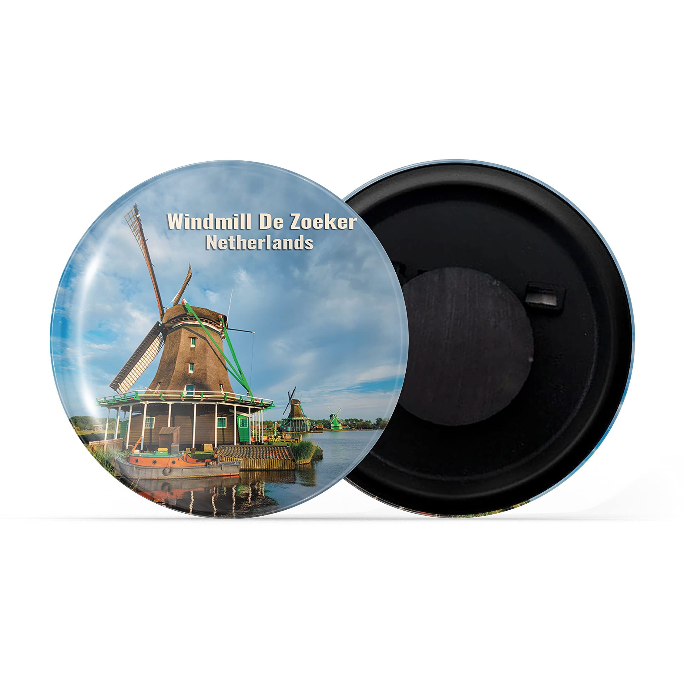 Dhcrafts Fridge Magnet Multicolor Famous Tourist Place Windmill De Zoeker Netherlands Glossy Finish Design Pack Of 1