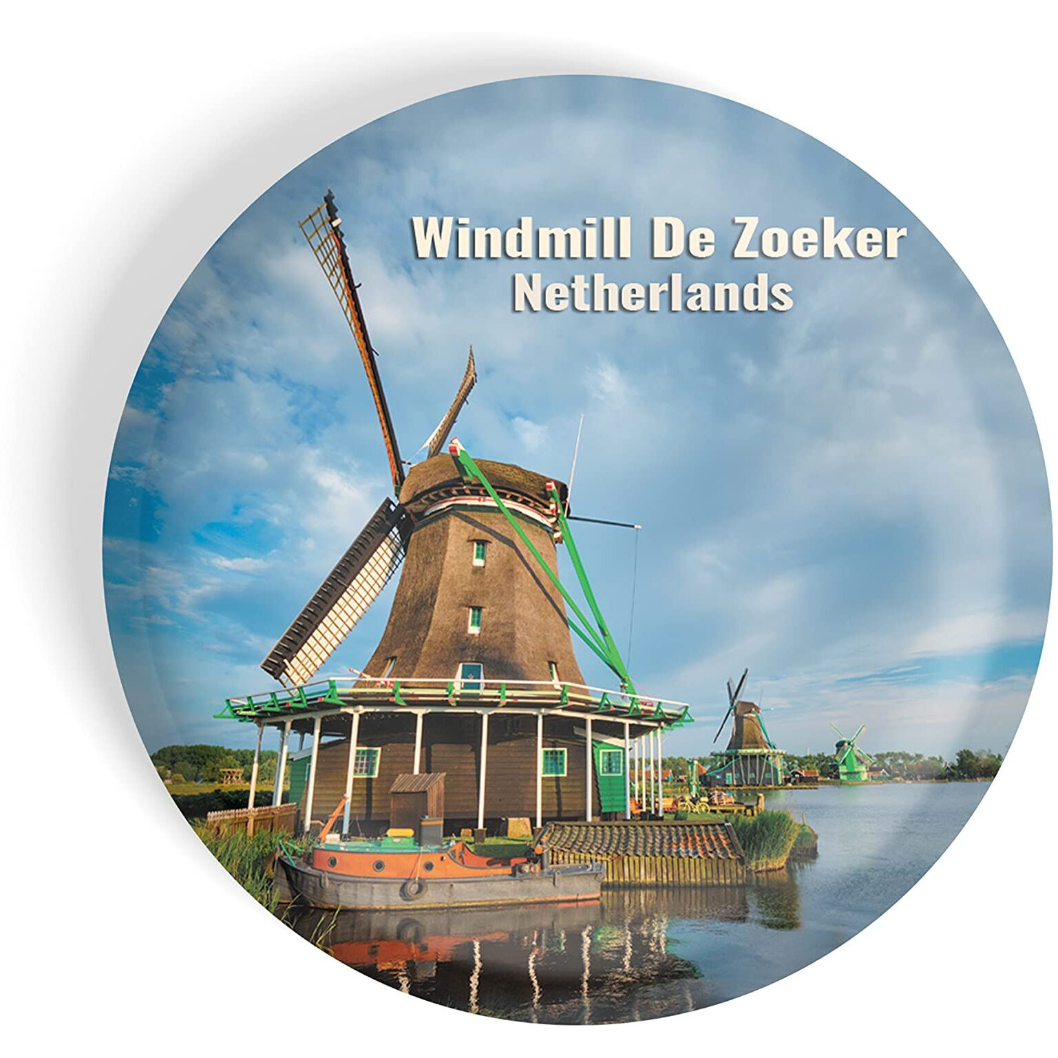 Dhcrafts Fridge Magnet Multicolor Famous Tourist Place Windmill De Zoeker Netherlands Glossy Finish Design Pack Of 1