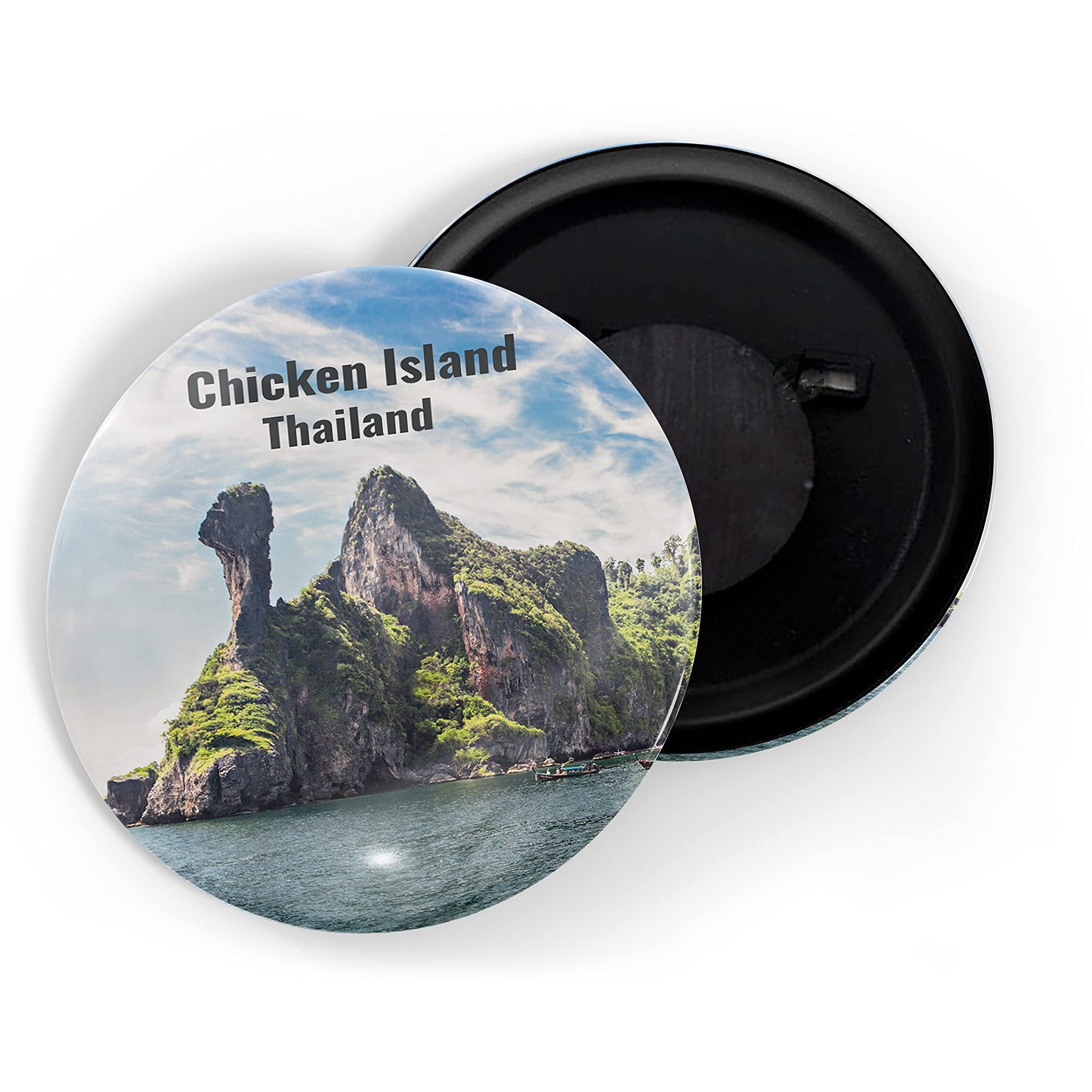 Dhcrafts Fridge Magnet Multicolor Famous Tourist Place Chicken Island Thailand Glossy Finish Design Pack Of 1