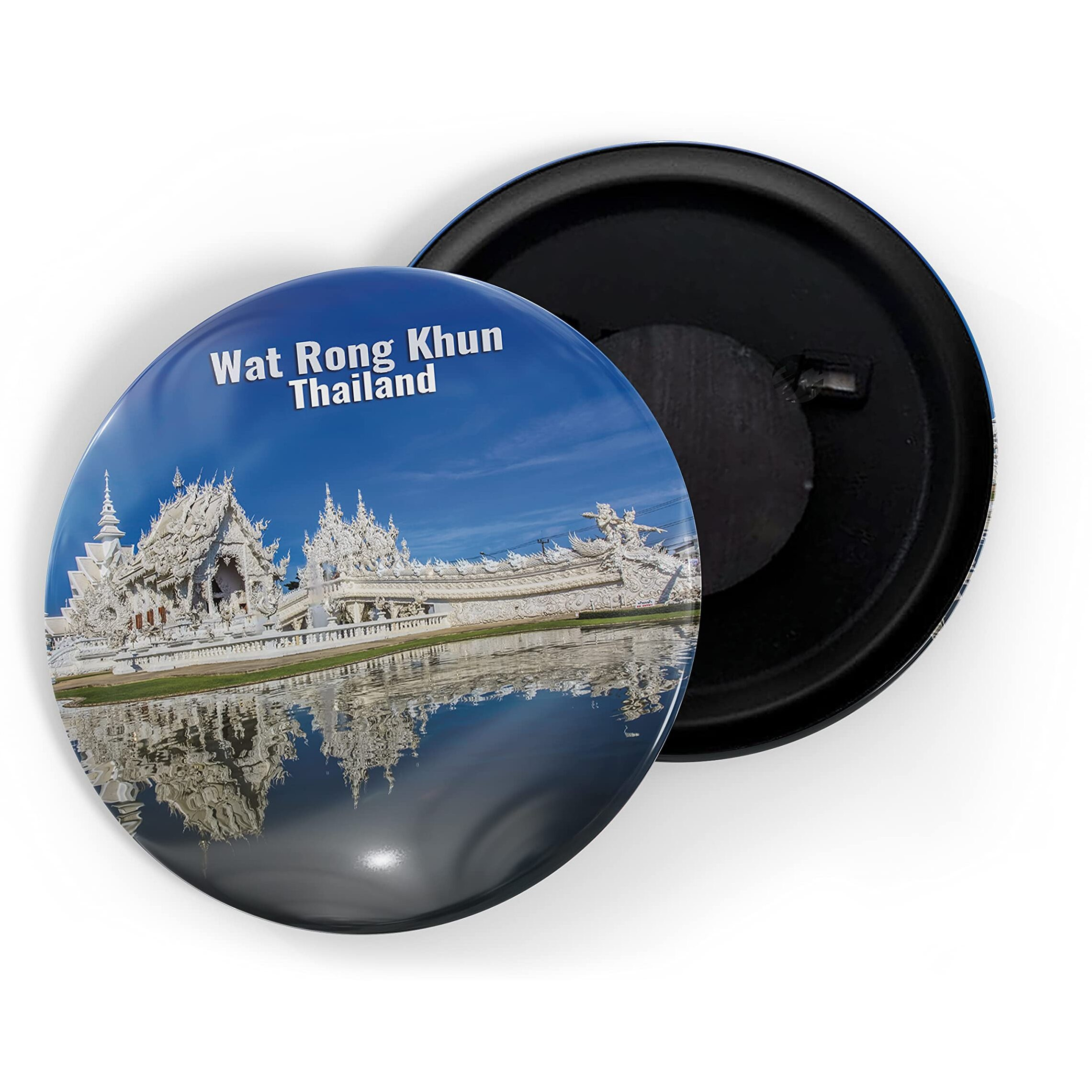 Dhcrafts Fridge Magnet Multicolor Famous Tourist Place Wat Rong Khun Thailand Glossy Finish Design Pack Of 1