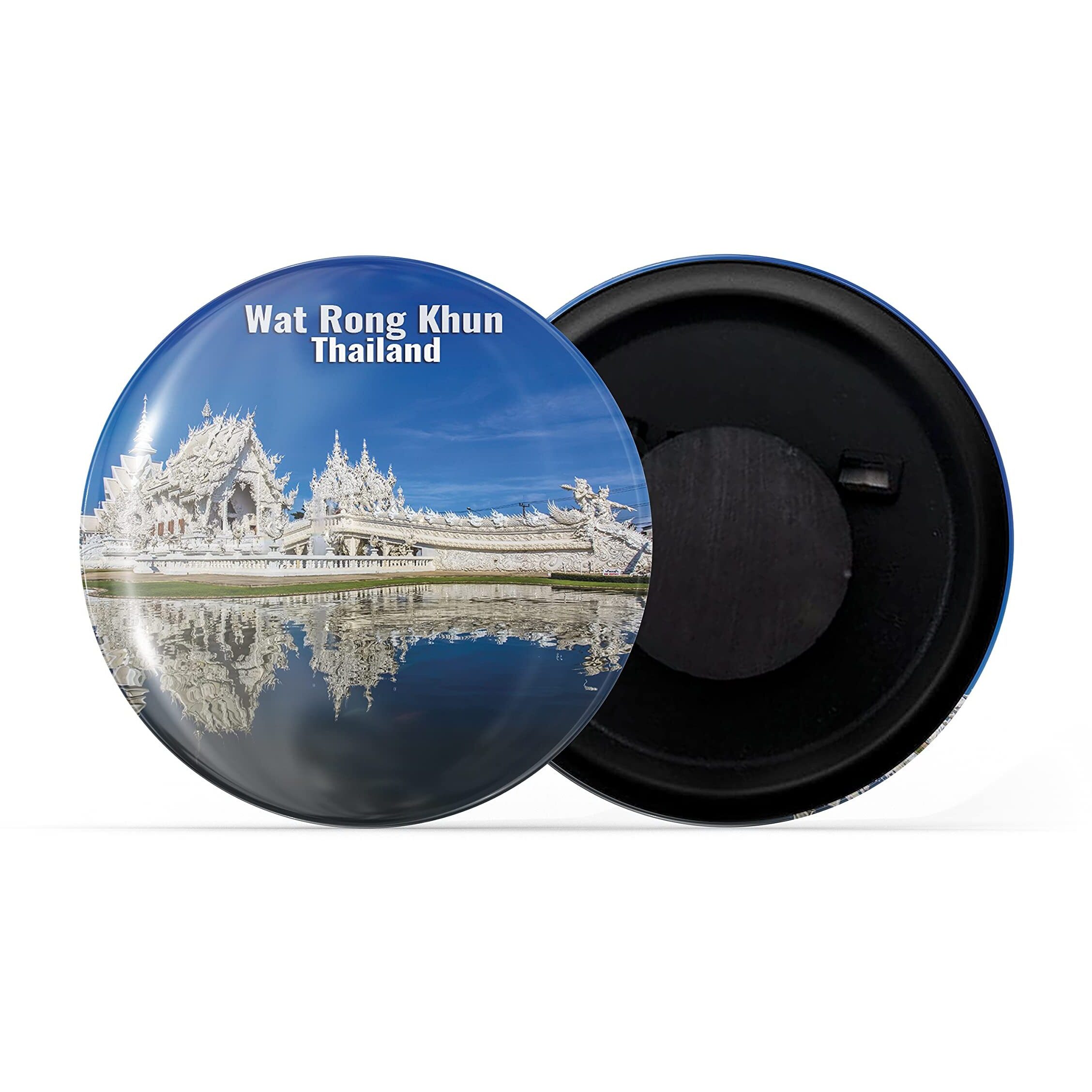 Dhcrafts Fridge Magnet Multicolor Famous Tourist Place Wat Rong Khun Thailand Glossy Finish Design Pack Of 1