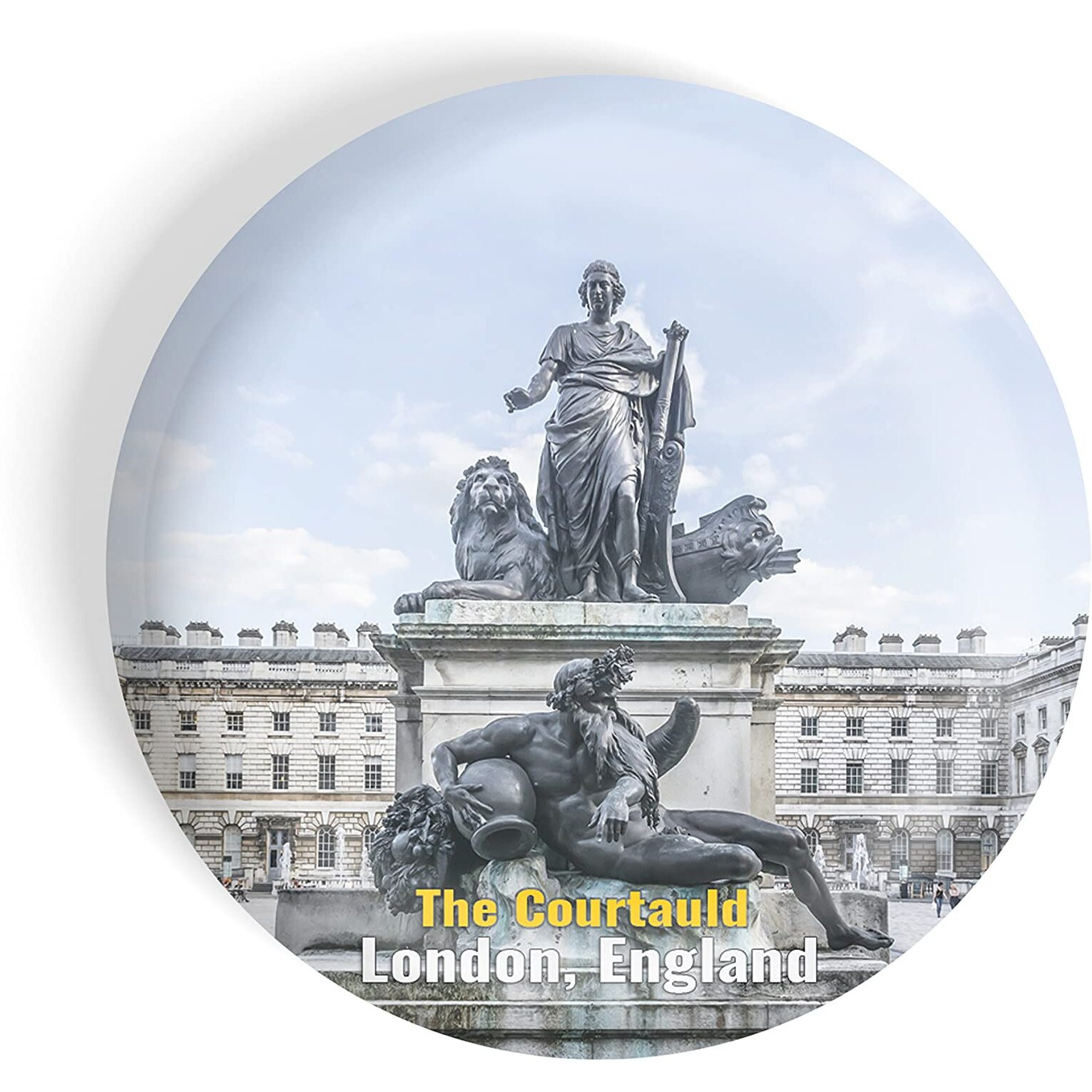 Dhcrafts Fridge Magnet Multicolor Famous Tourist Place The Courtauld London, England Glossy Finish Design Pack Of 1