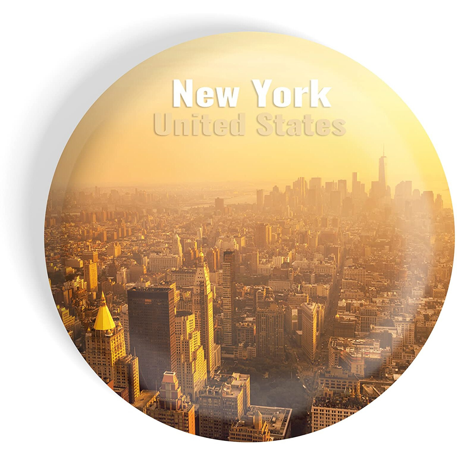 Dhcrafts Fridge Magnet Multicolor Famous Tourist Place New York United States D4 Glossy Finish Design Pack Of 1