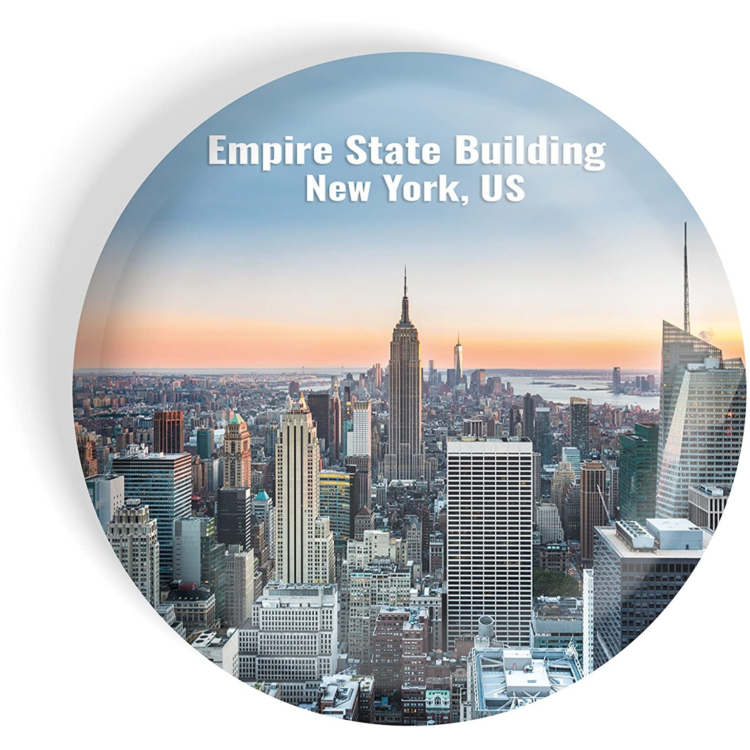 Dhcrafts Fridge Magnet Multicolor Famous Tourist Place Empire State Building New York New York United State Glossy Finish Design Pack Of 1