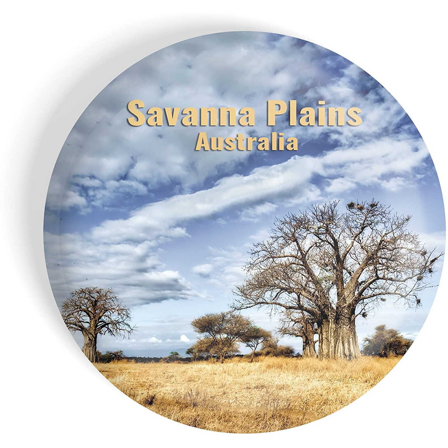 Dhcrafts Fridge Magnet Multicolor Famous Tourist Place Savanna Plains Australia Glossy Finish Design Pack Of 1