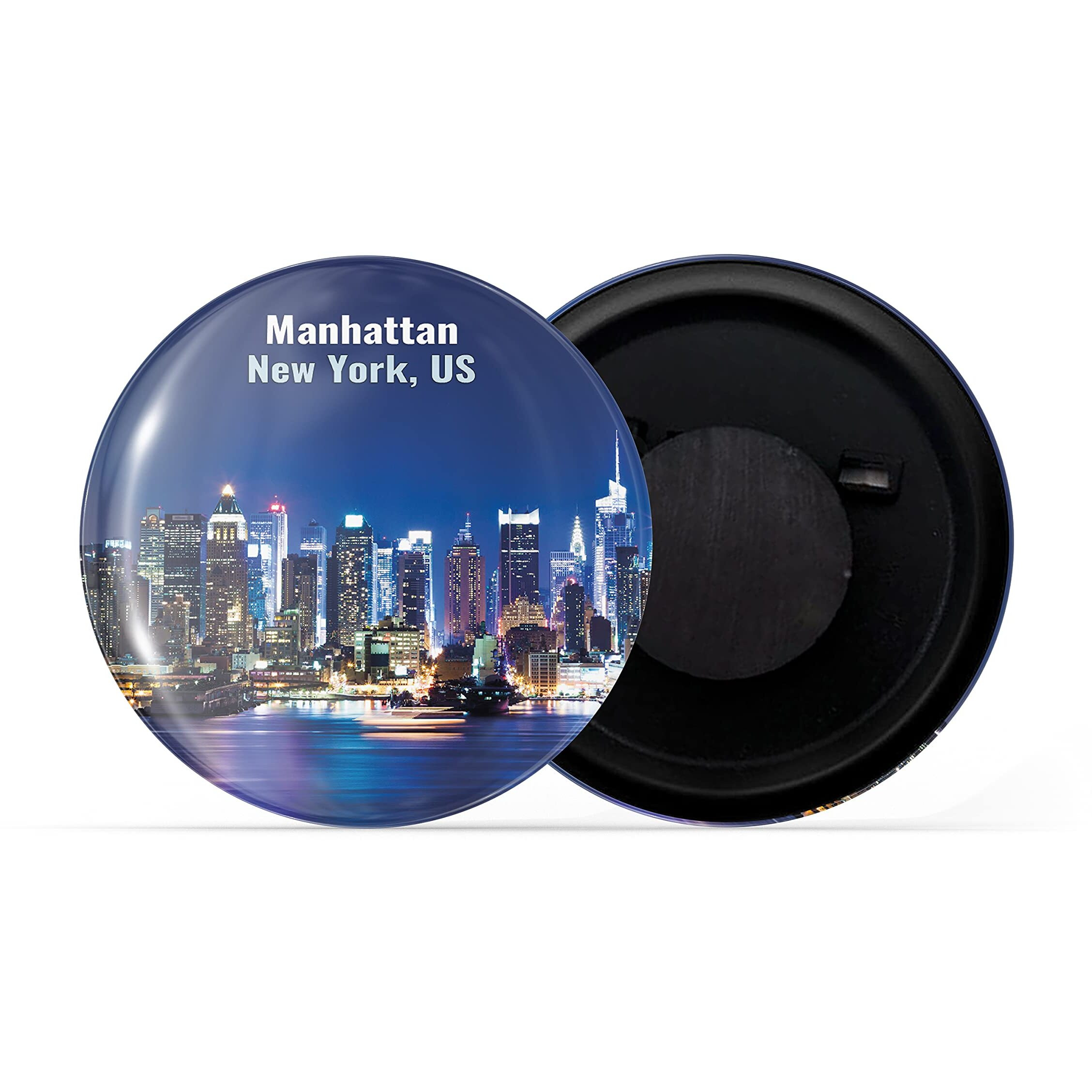 Dhcrafts Fridge Magnet Multicolor Famous Tourist Place Manhattan New York, Us D1 Glossy Finish Design Pack Of 1