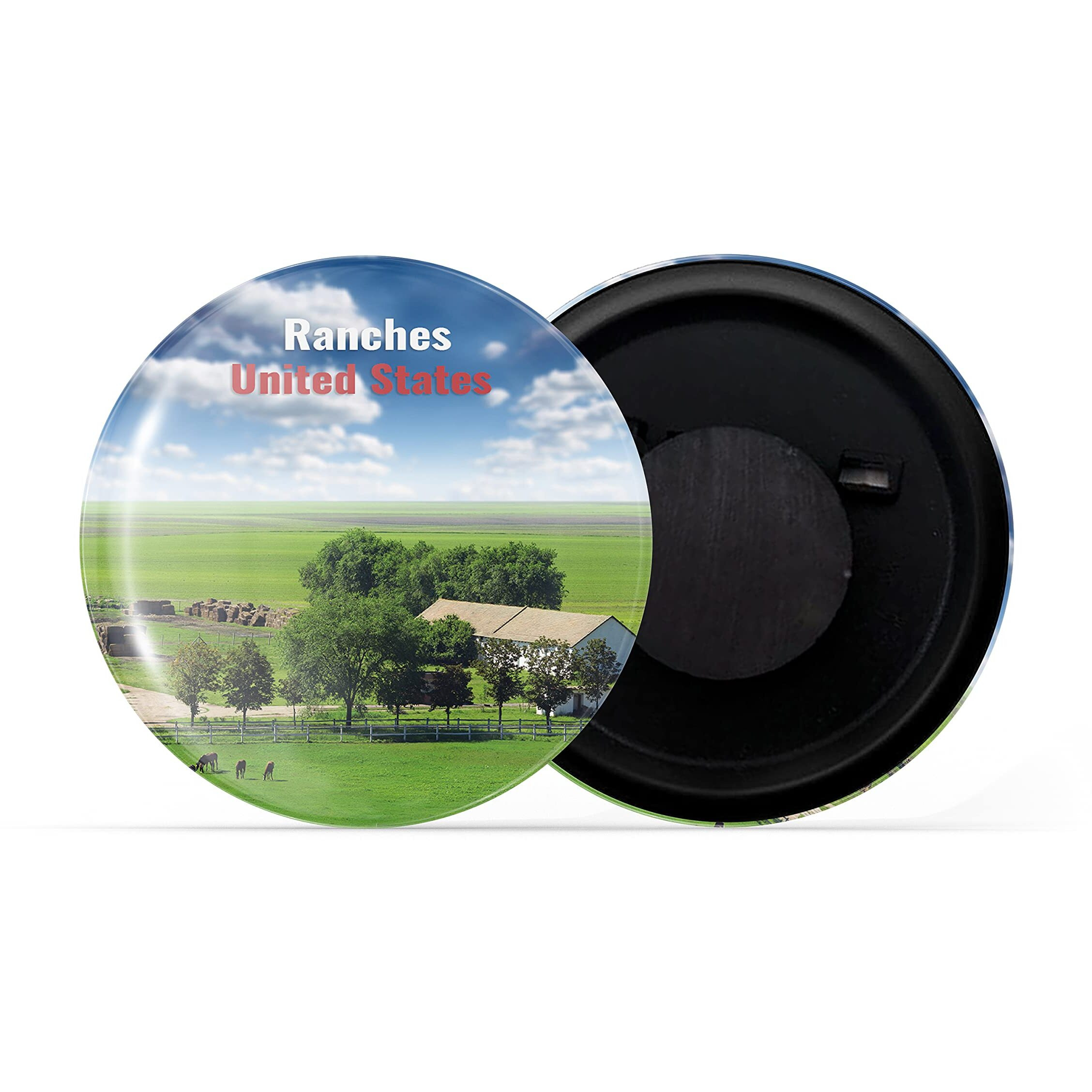 Dhcrafts Fridge Magnet Multicolor Famous Tourist Place Ranch United States Glossy Finish Design Pack Of 1