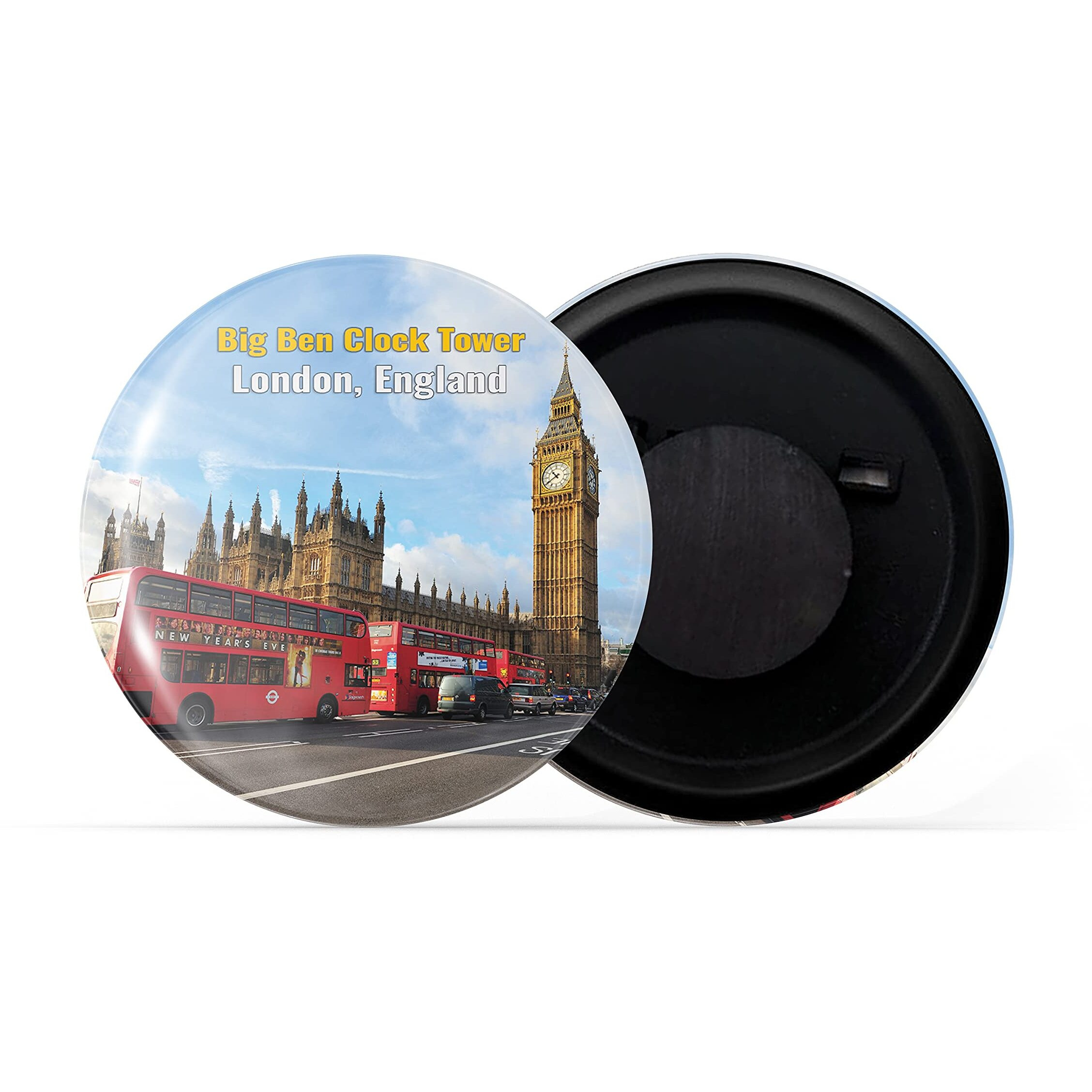 Dhcrafts Fridge Magnet Multicolor Famous Tourist Place Big Ben Clock Tower London, England Glossy Finish Design Pack Of 1