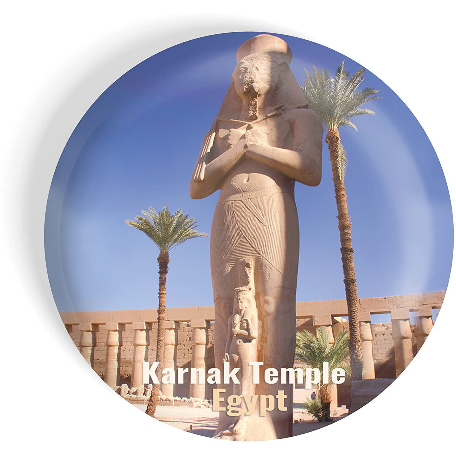 Dhcrafts Fridge Magnet Multicolor Famous Tourist Place Karnak Temple Egypt Glossy Finish Design Pack Of 1
