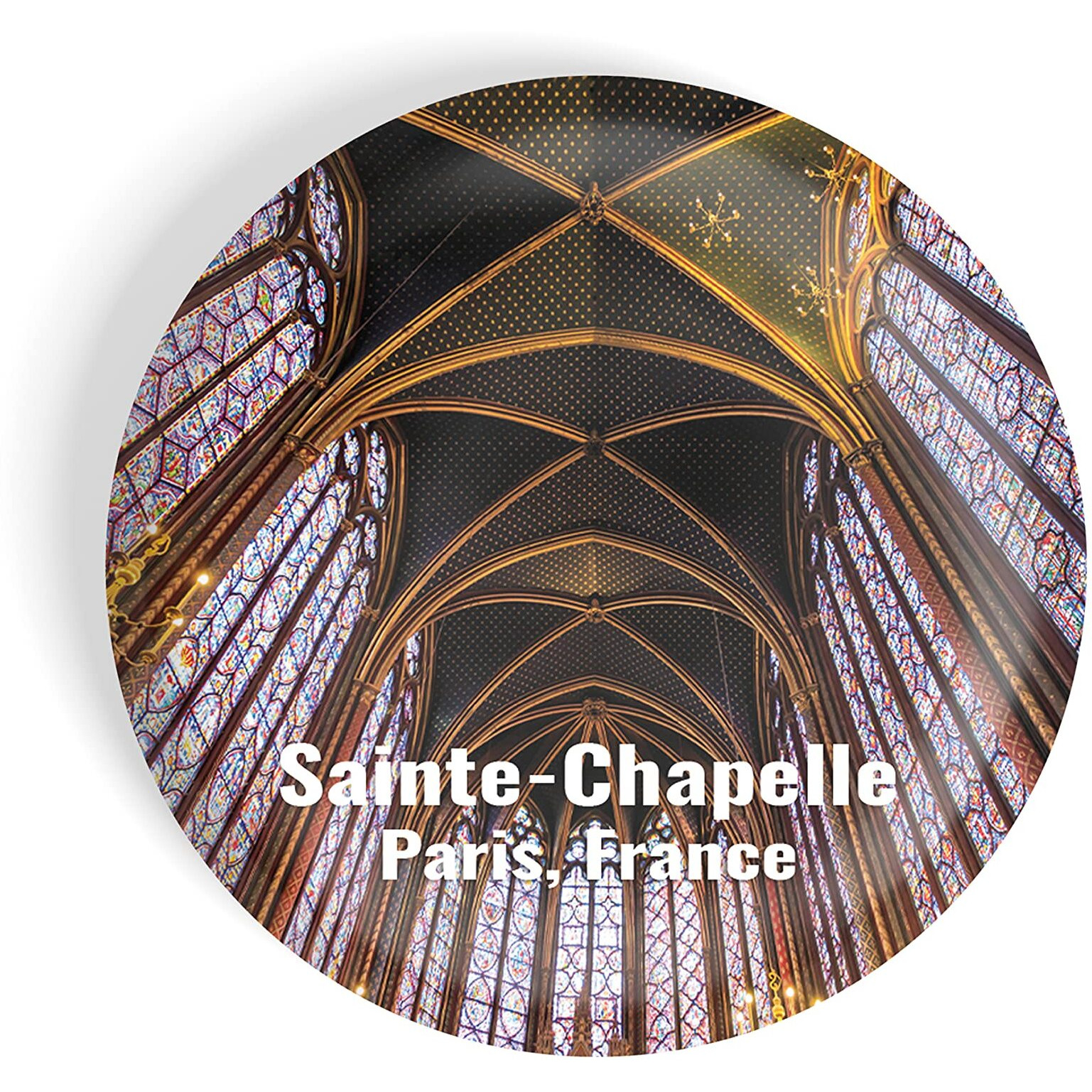 Dhcrafts Fridge Magnet Multicolor Famous Tourist Place Sainte-Chapelle Paris France Glossy Finish Design Pack Of 1