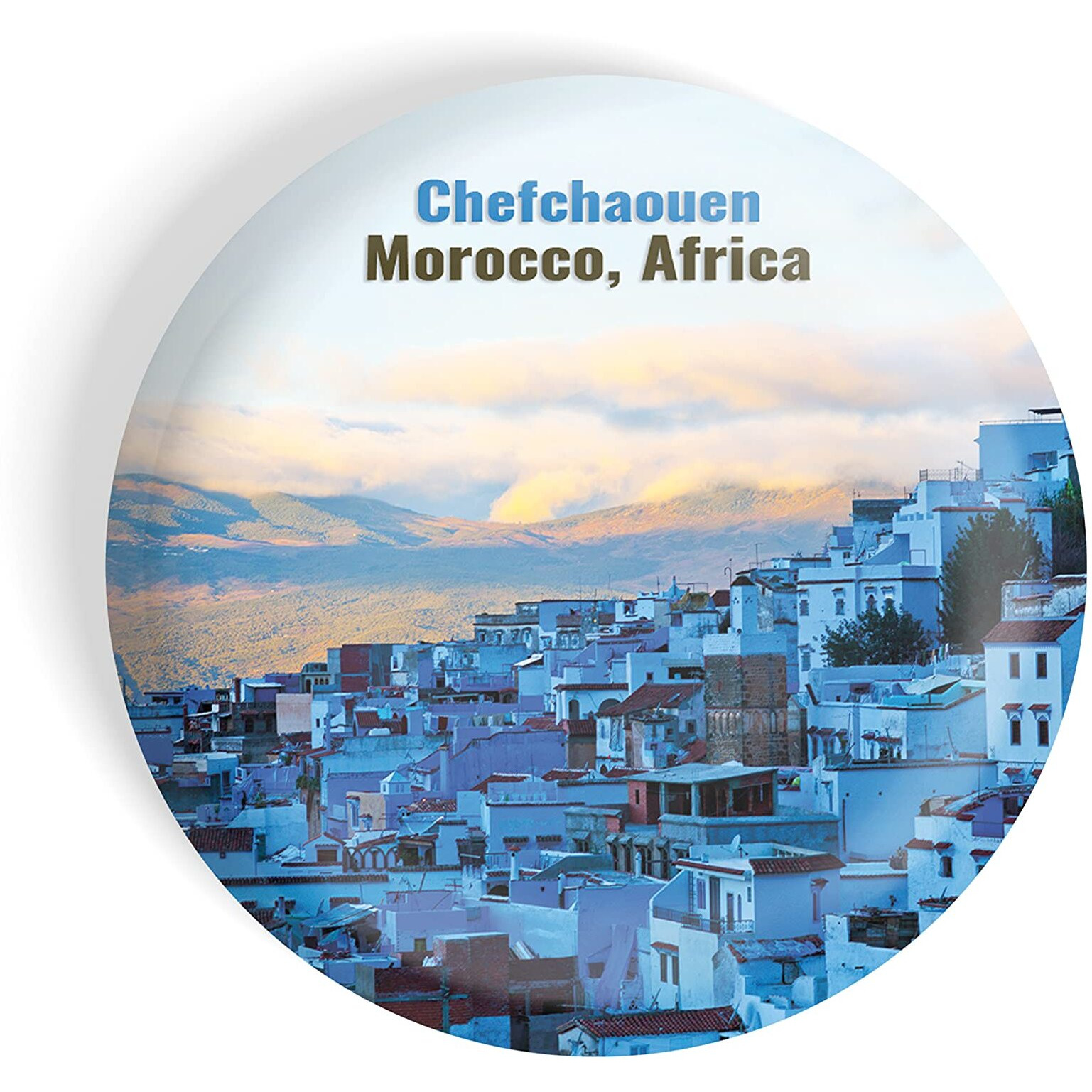 Dhcrafts Fridge Magnet Multicolor Famous Tourist Place Chefchaouen Morocco Africa Glossy Finish Design Pack Of 1