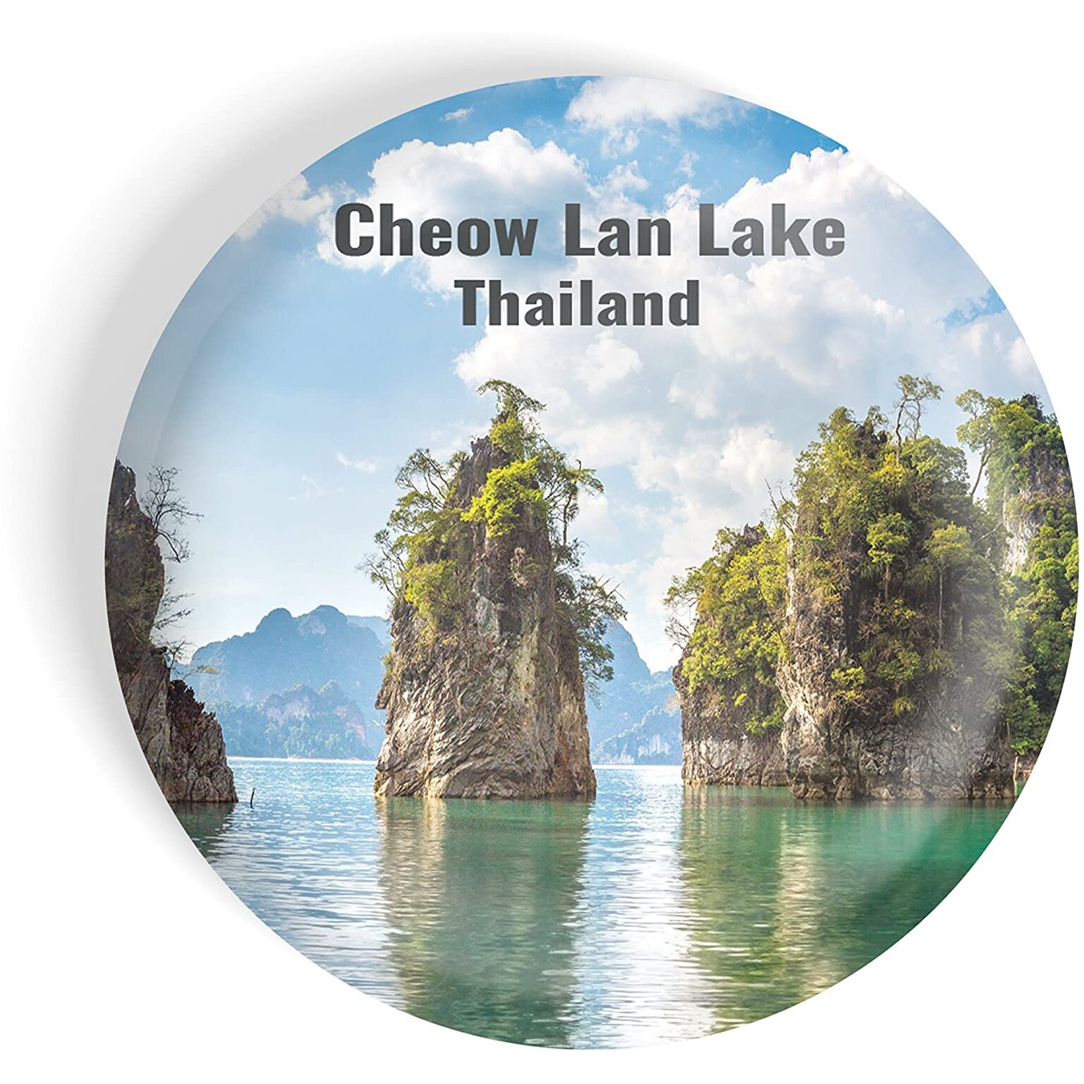 Dhcrafts Fridge Magnet Multicolor Famous Tourist Place Cheow Lan Lake Thailand Glossy Finish Design Pack Of 1