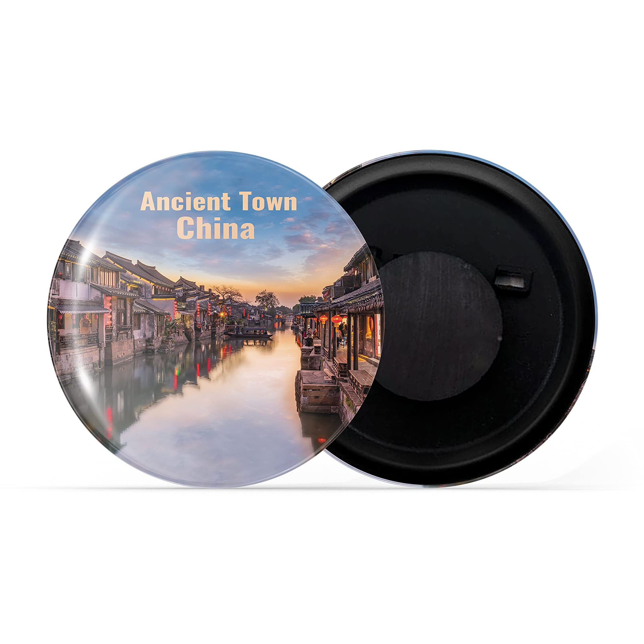 Dhcrafts Fridge Magnet Multicolor Famous Tourist Place Ancient Town China Glossy Finish Design Pack Of 1