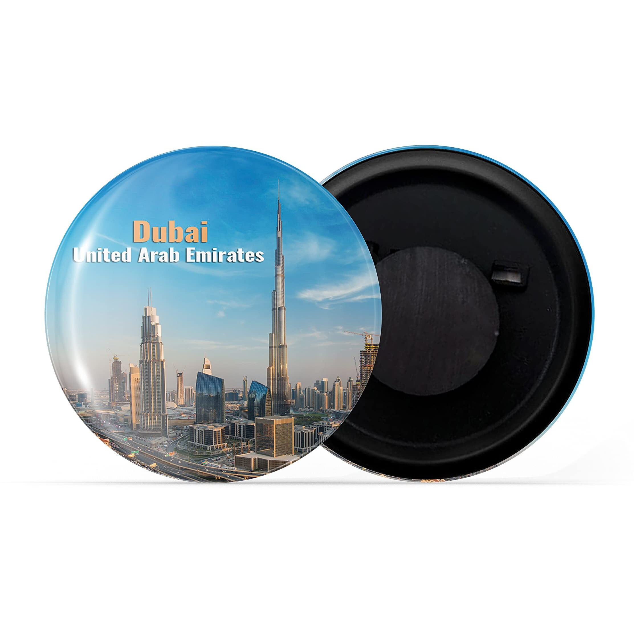Dhcrafts Fridge Magnet Multicolor Famous Tourist Place Dubai United Arab Emirates D1 Glossy Finish Design Pack Of 1