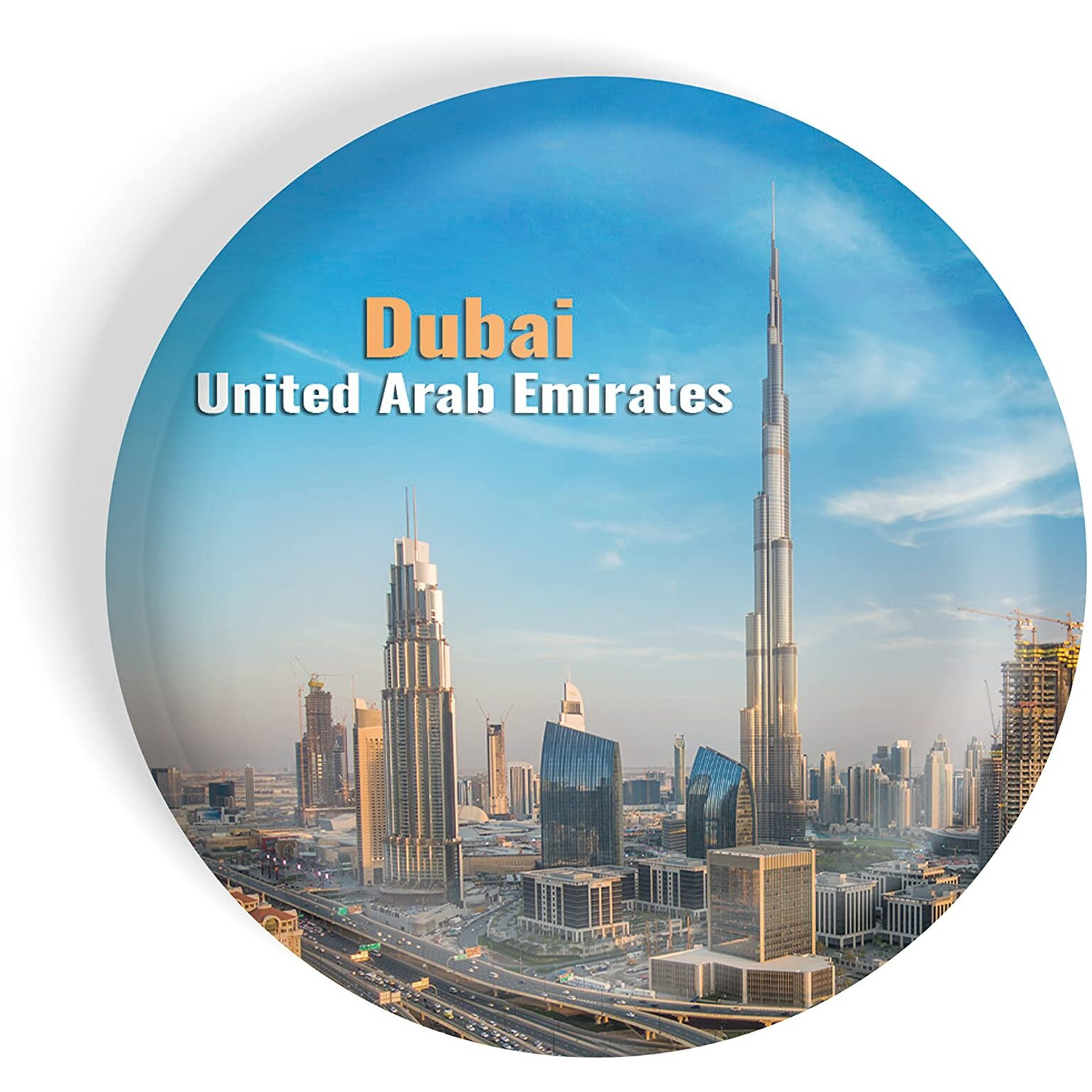 Dhcrafts Fridge Magnet Multicolor Famous Tourist Place Dubai United Arab Emirates D1 Glossy Finish Design Pack Of 1