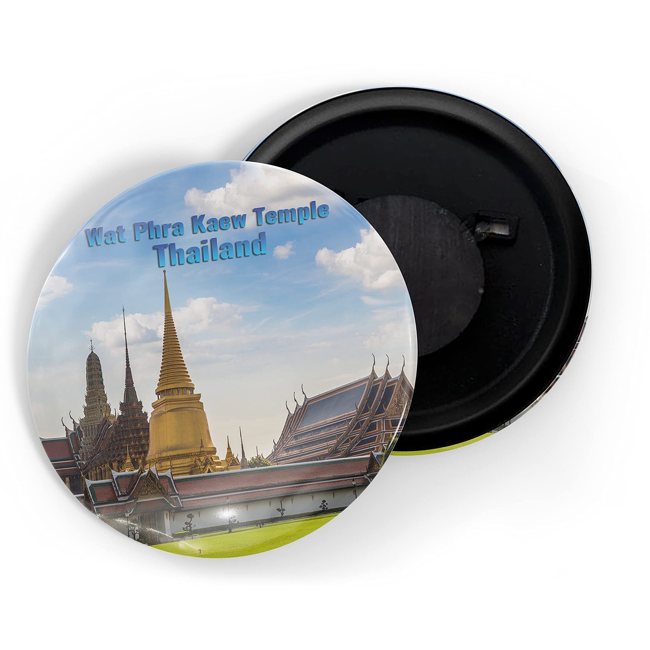Dhcrafts Fridge Magnet Multicolor Famous Tourist Place Wat Phra Kaew Temple Thailand D1 Glossy Finish Design Pack Of 1