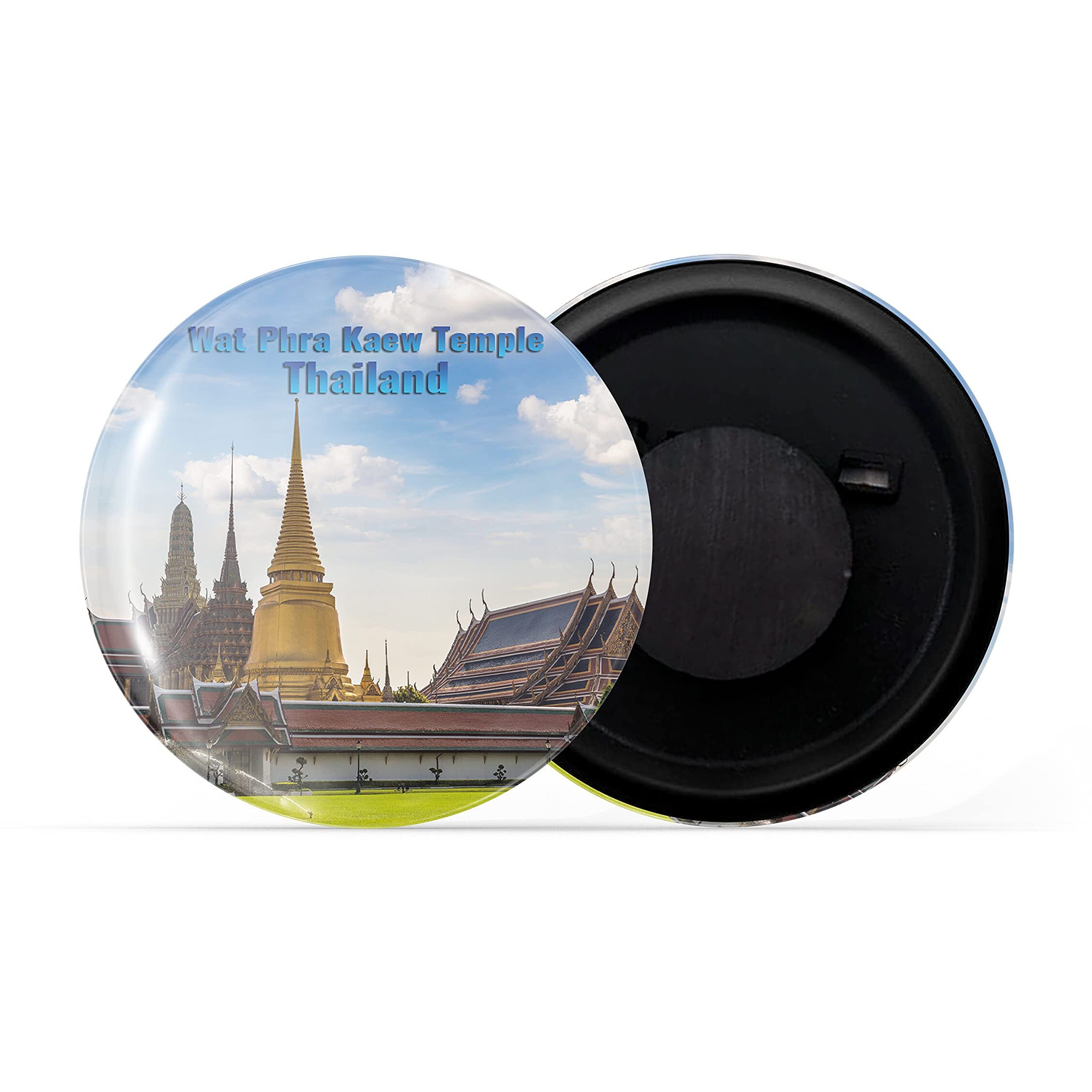Dhcrafts Fridge Magnet Multicolor Famous Tourist Place Wat Phra Kaew Temple Thailand D1 Glossy Finish Design Pack Of 1