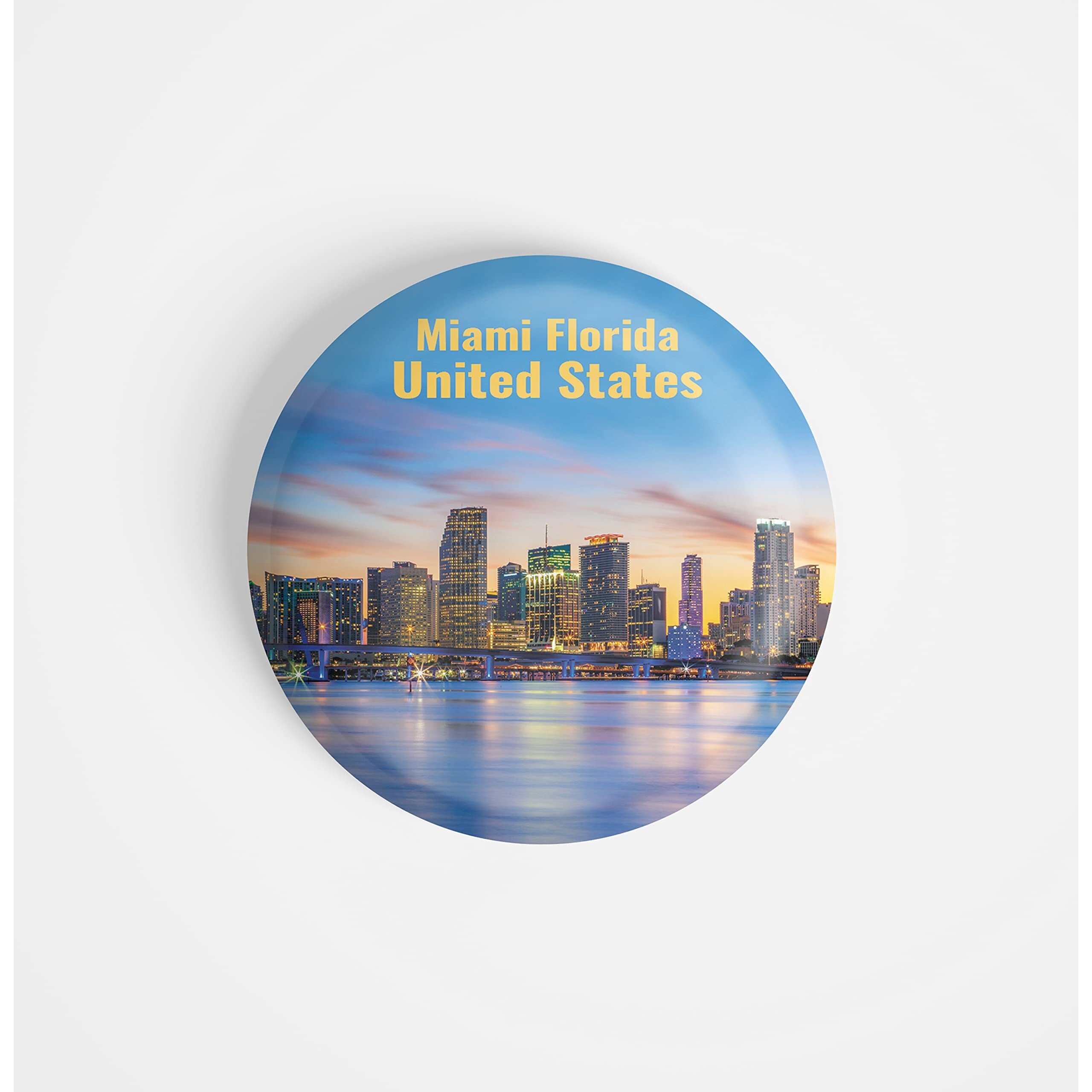 Dhcrafts Fridge Magnet Multicolor Famous Tourist Place Miami Florida United States D1 Glossy Finish Design Pack Of 1