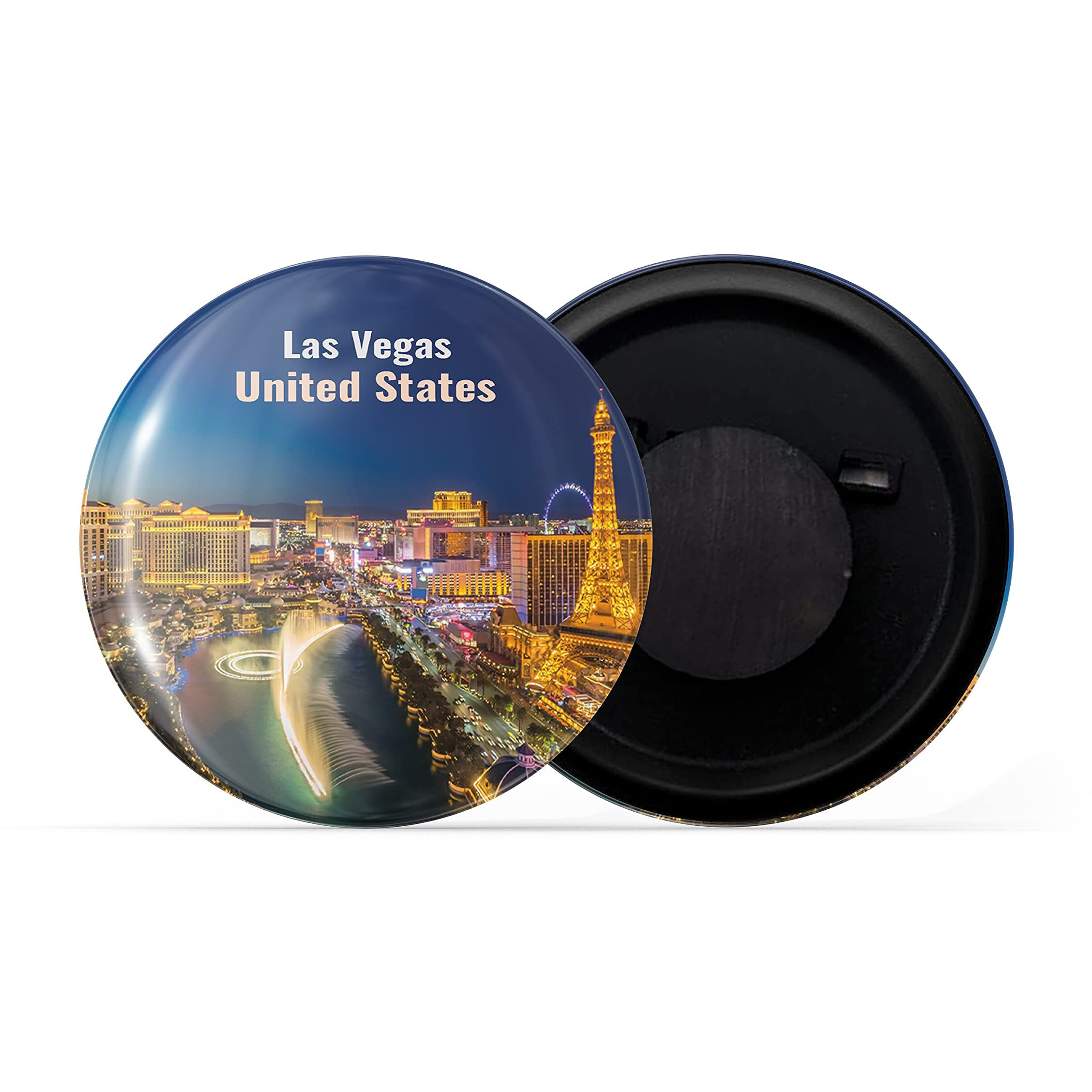 Dhcrafts Fridge Magnet Multicolor Famous Tourist Place Las Vegas United States Glossy Finish Design Pack Of 1