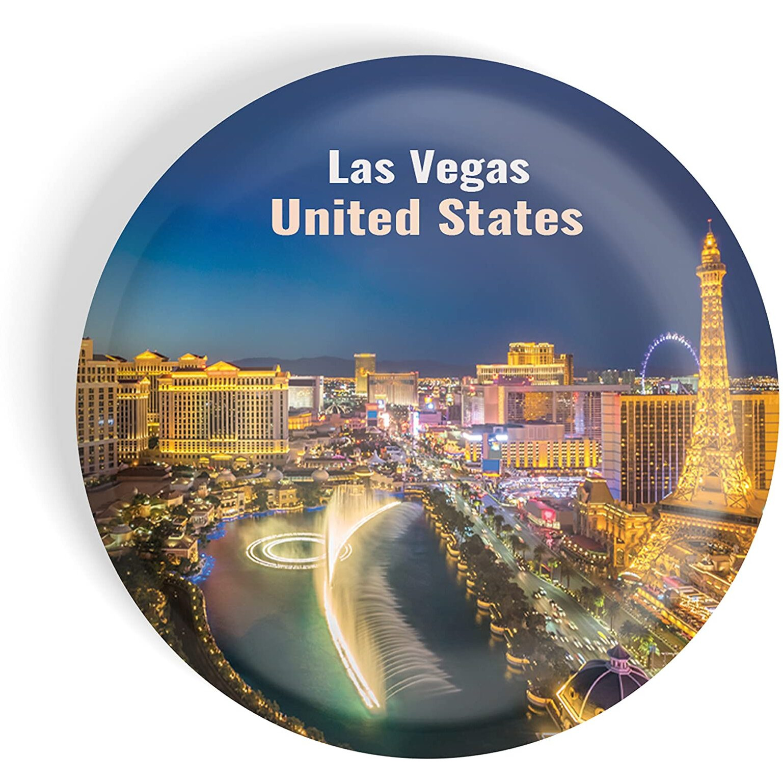Dhcrafts Fridge Magnet Multicolor Famous Tourist Place Las Vegas United States Glossy Finish Design Pack Of 1