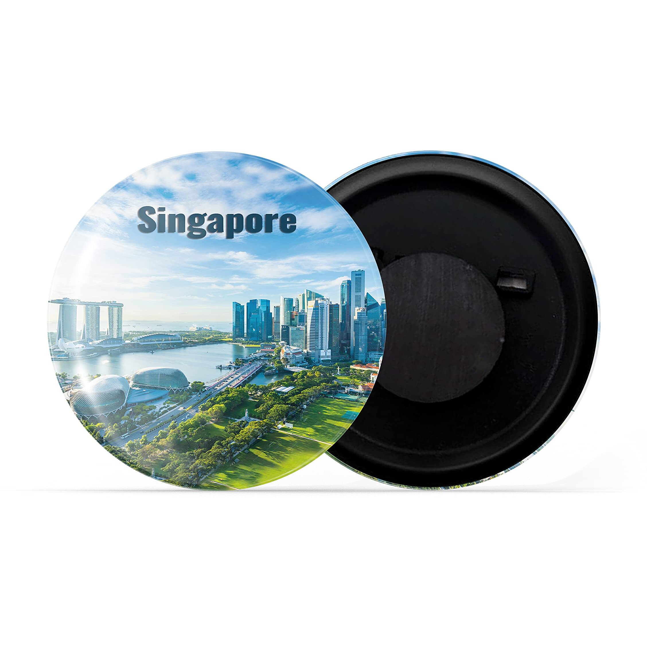 Dhcrafts Fridge Magnet Multicolor Famous Tourist Place Singapore D1 Glossy Finish Design Pack Of 1