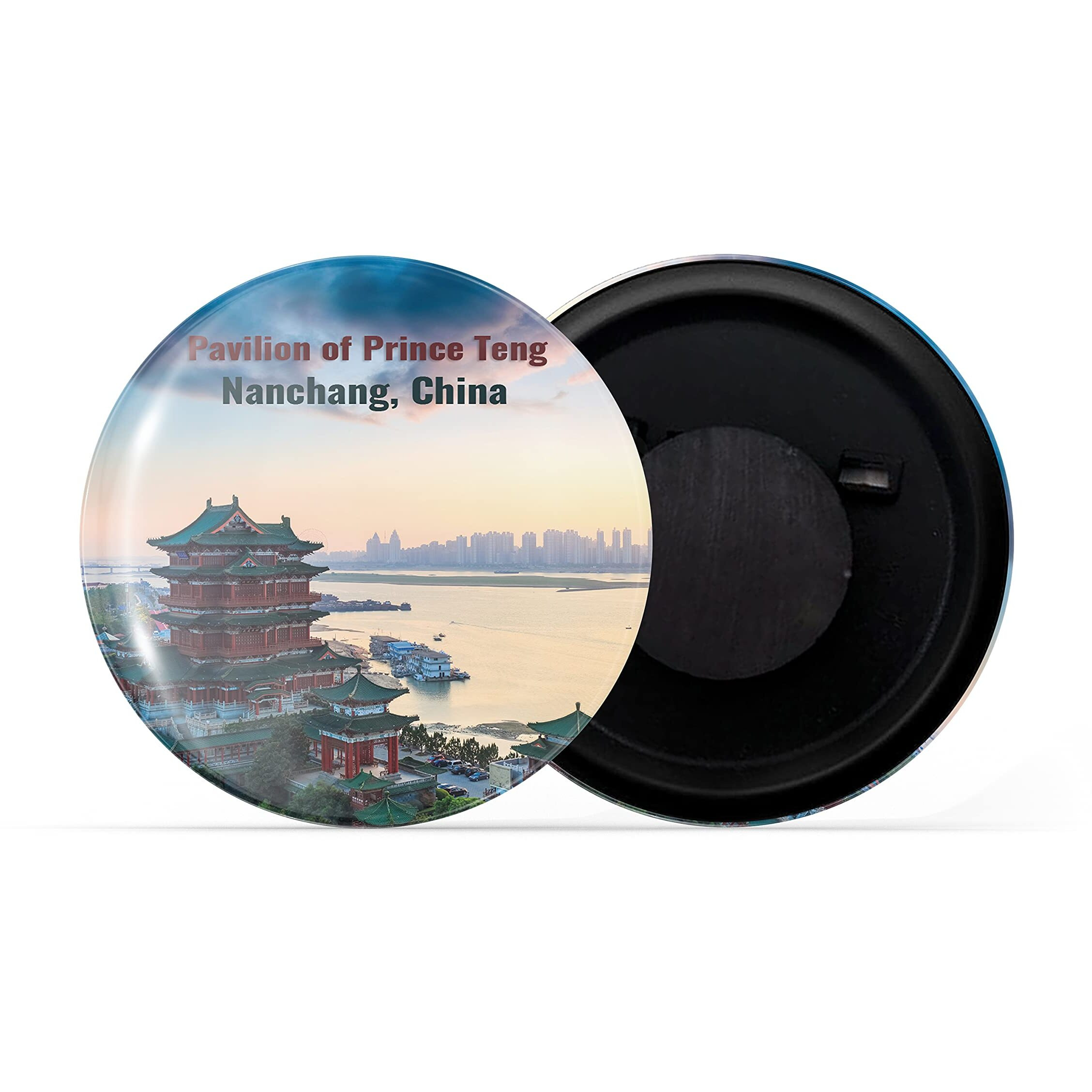 Dhcrafts Fridge Magnet Multicolor Famous Tourist Place Pavilion Of Prince Teng Nanchang China Glossy Finish Design Pack Of 1