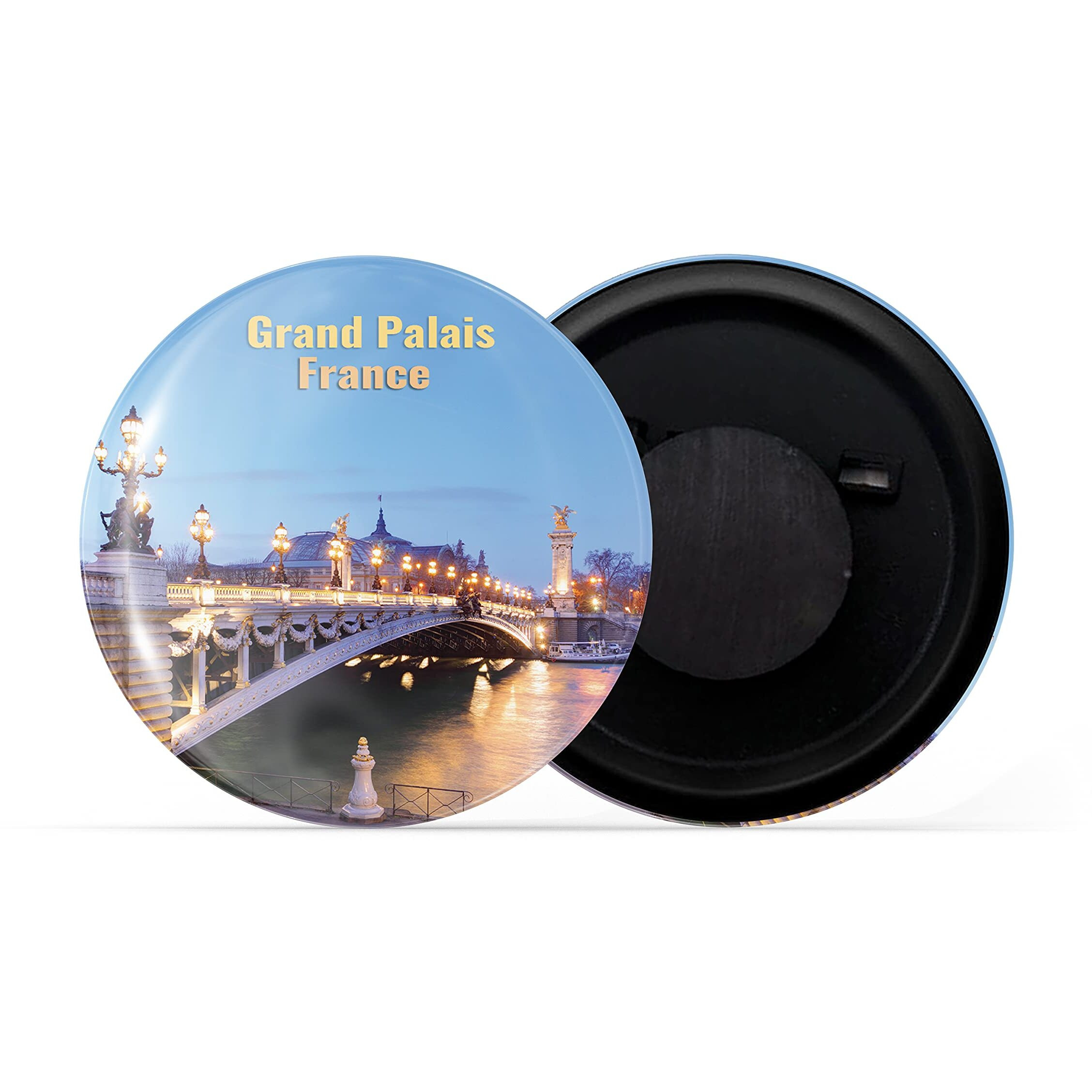 Dhcrafts Fridge Magnet Multicolor Famous Tourist Place Grand Palais France Glossy Finish Design Pack Of 1