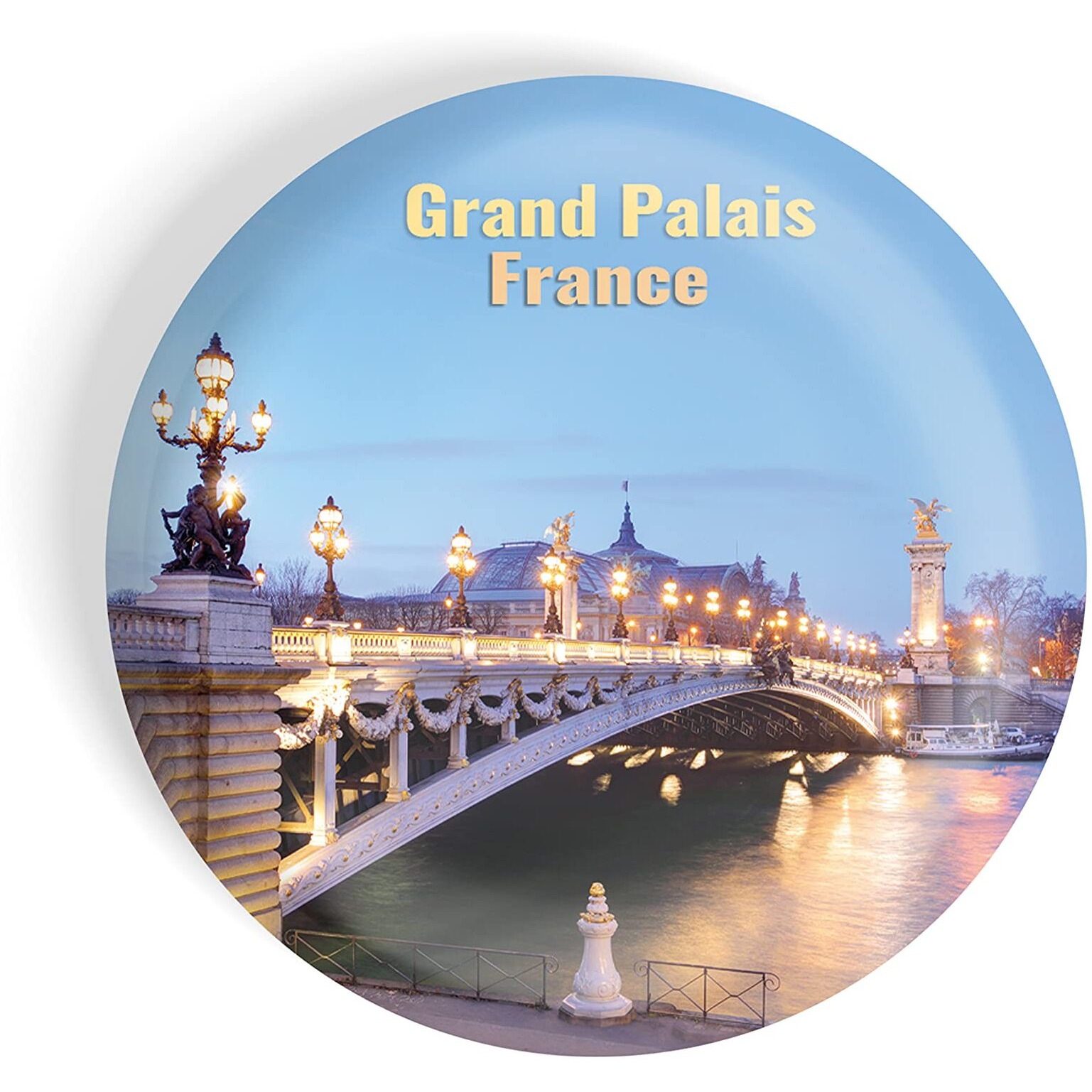 Dhcrafts Fridge Magnet Multicolor Famous Tourist Place Grand Palais France Glossy Finish Design Pack Of 1