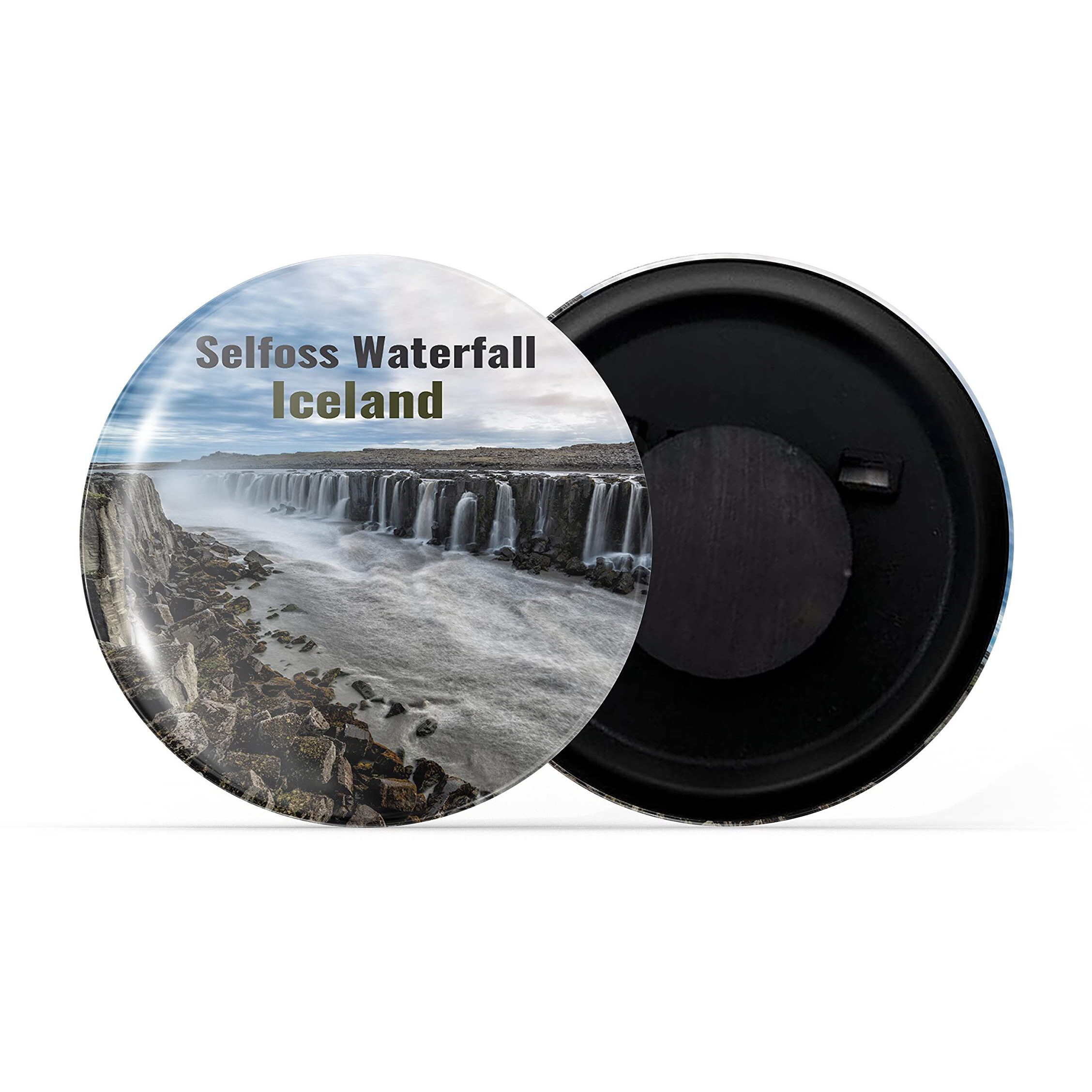 Dhcrafts Fridge Magnet Multicolor Famous Tourist Place Selfoss Waterfall Iceland Glossy Finish Design Pack Of 1