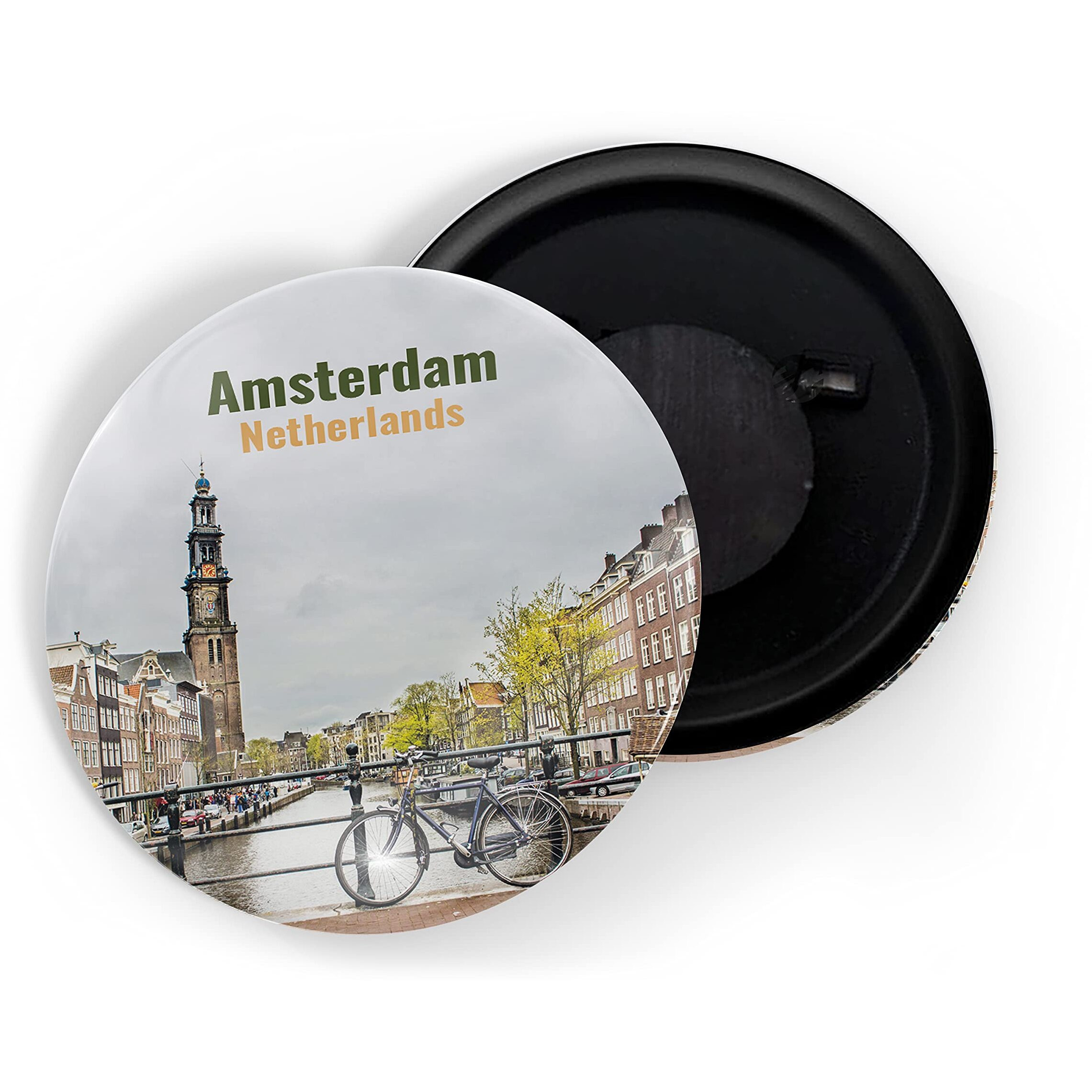 Dhcrafts Fridge Magnet Multicolor Famous Tourist Place Amsterdam Netherlands D1 Glossy Finish Design Pack Of 1