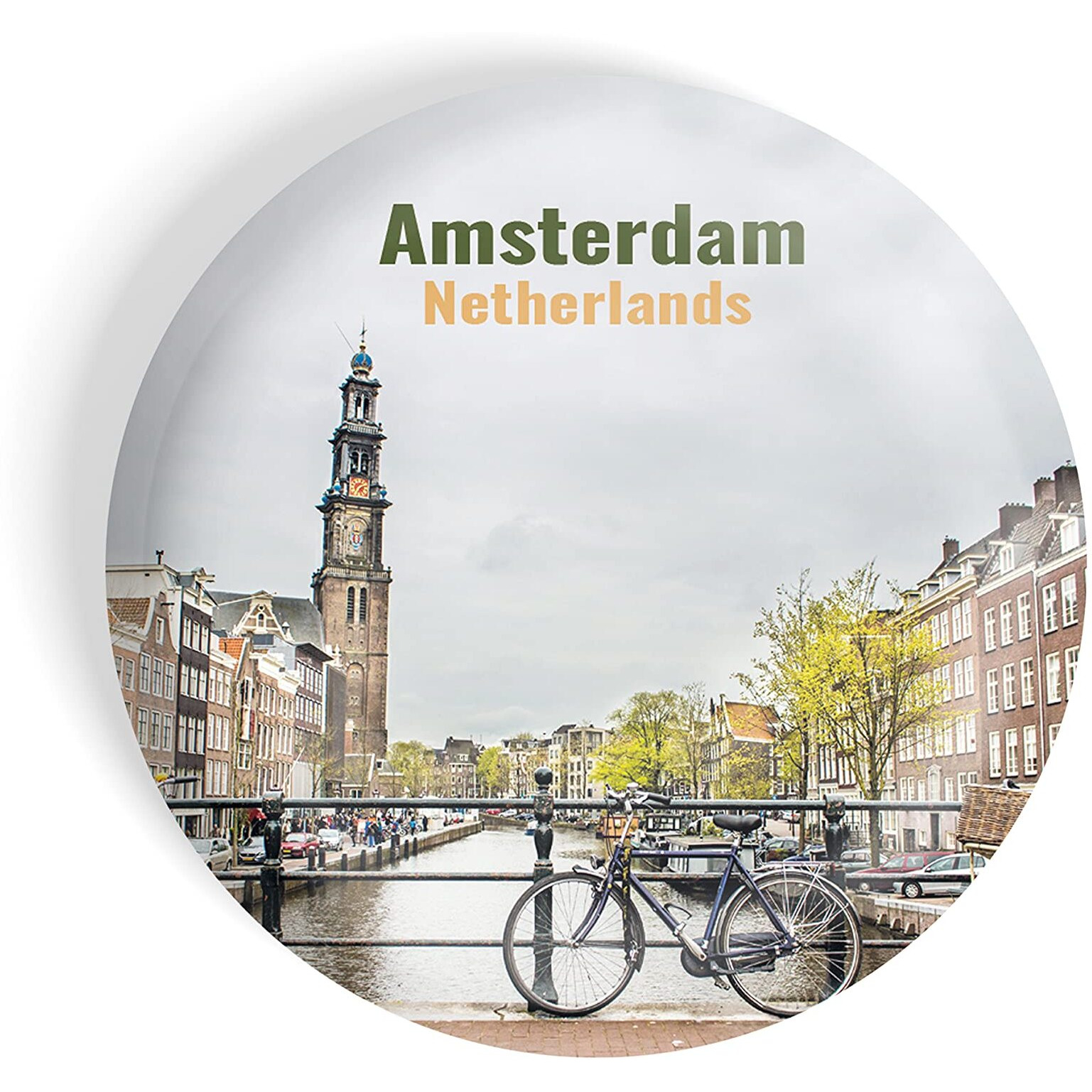 Dhcrafts Fridge Magnet Multicolor Famous Tourist Place Amsterdam Netherlands D1 Glossy Finish Design Pack Of 1