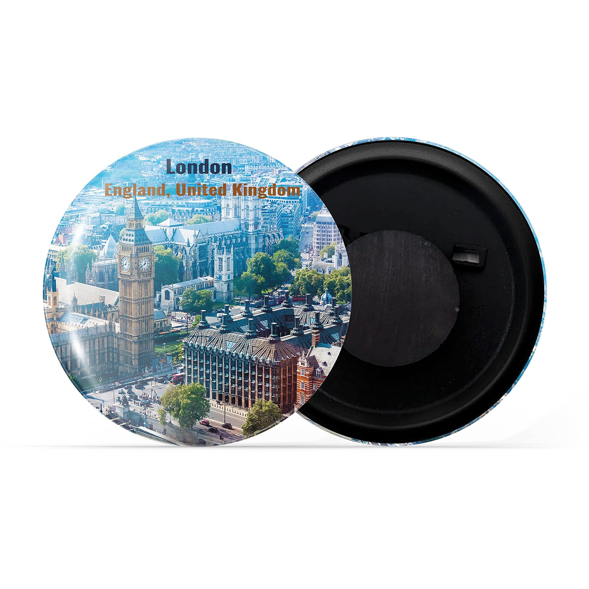 Dhcrafts Fridge Magnet Multicolor Famous Tourist Place London England D3 Glossy Finish Design Pack Of 1