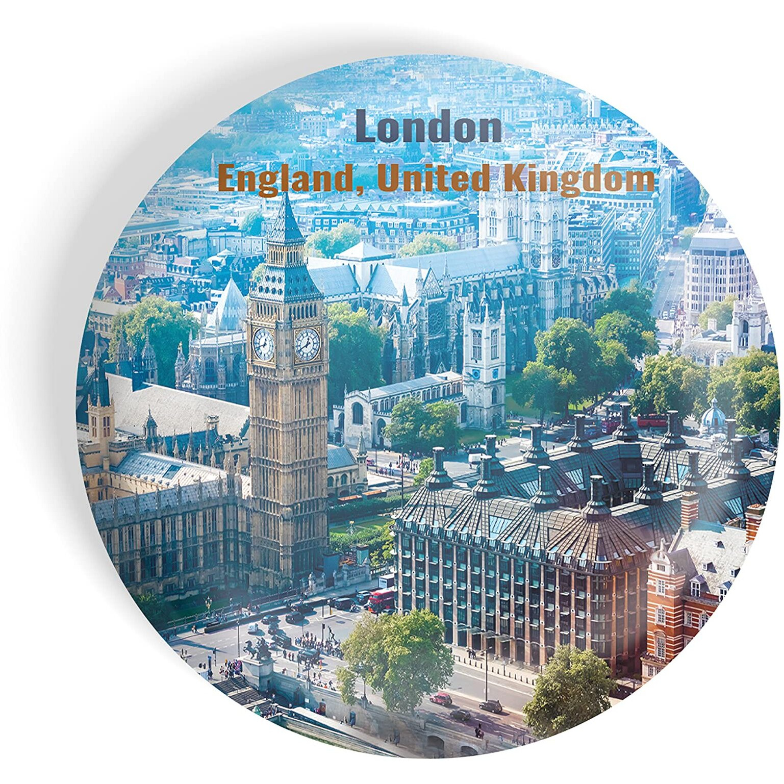 Dhcrafts Fridge Magnet Multicolor Famous Tourist Place London England D3 Glossy Finish Design Pack Of 1