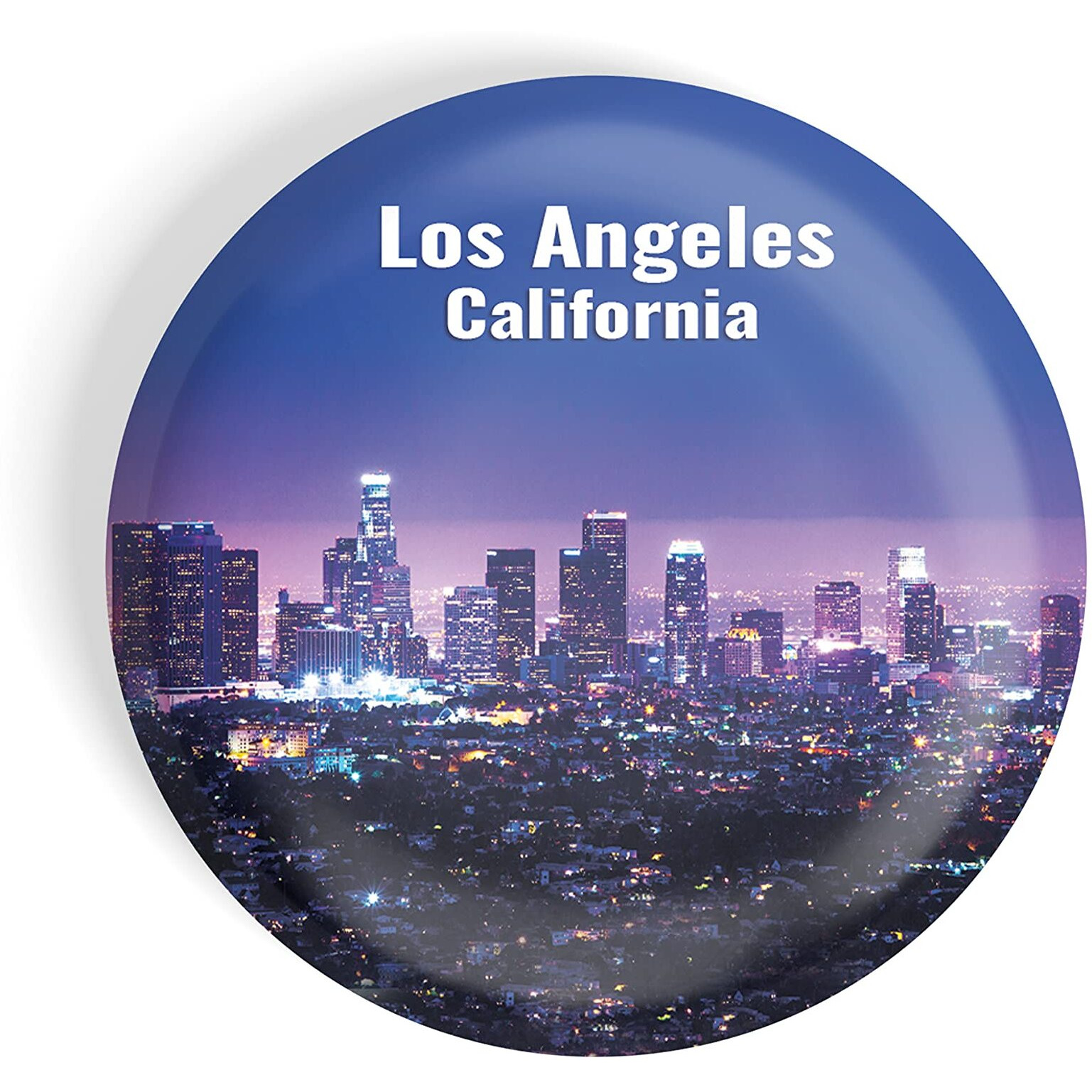 Dhcrafts Fridge Magnet Multicolor Famous Tourist Place Los Angeles California Glossy Finish Design Pack Of 1
