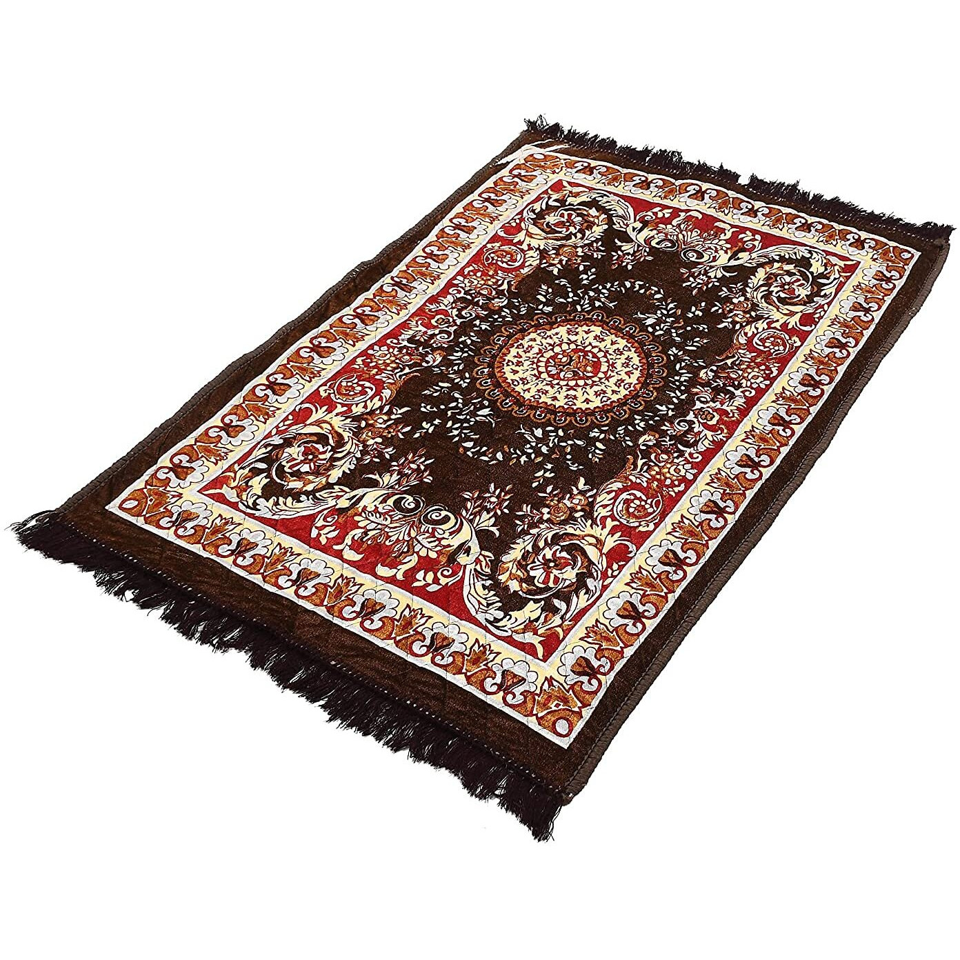 Cozy Furnish Velvet Pooja Asan Mat - Size 28 X 48(Inches) 71X121(Cm) 2X4(Feet) Bed Side Runner,Floor Mat, Floor Rug, Pack Of 1 Velvet Asan, Rectangular, Multicolor