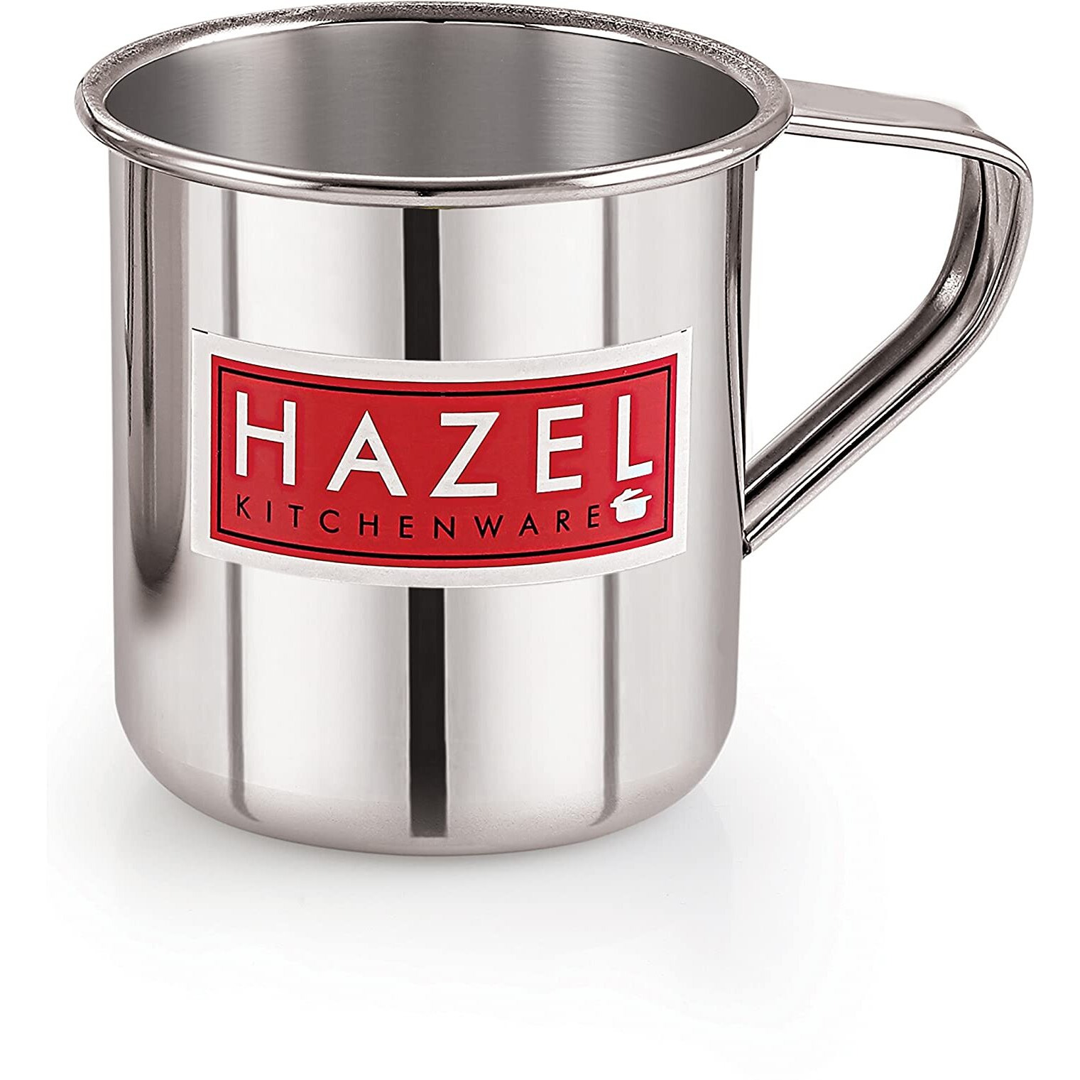 Hazel Stainless Steel Multipurpose Bucket Shower Bathroom Mug For Home Daily Use Strong And Sturdy, 300 Ml, Silver
