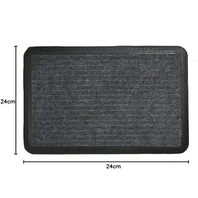 Ultica Fab Long Lasting Multi Purpose Door Mats For Bathroom Entrance, Shower Rubber Mat, Swimming Pool Mat Outdoor Mats Rain Mat Zig-Zag Mat (40 X 60, Grey)