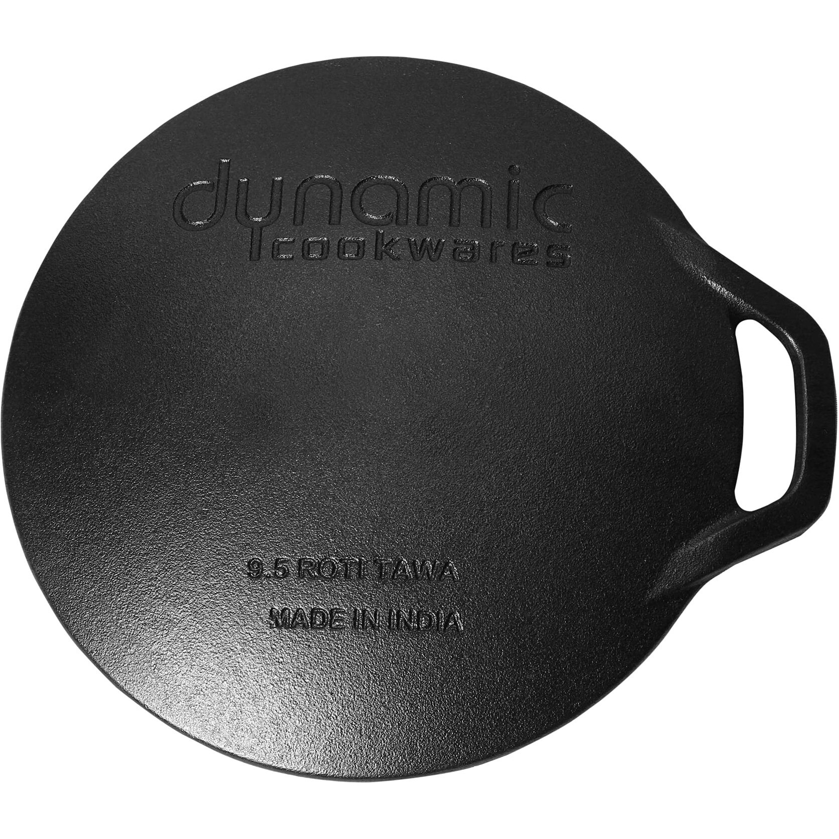 Dynamic Cookwares Premium Pre-Seasoned Even Matt Finish Cast Iron Roti Tawa, Go's Good For Cooking On Gas | 9.5 Inch/24 Cm | 100% Pure & Toxin-Free, Naturally Nonstick Cast Iron Paratha/Chapati Tawa