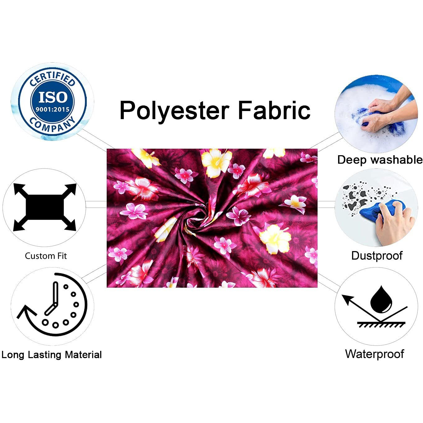 Stylista Washing Machine Cover Compatible For Lg 9 Kg Fully-Automatic Front Loading Fhv1409Zww Red