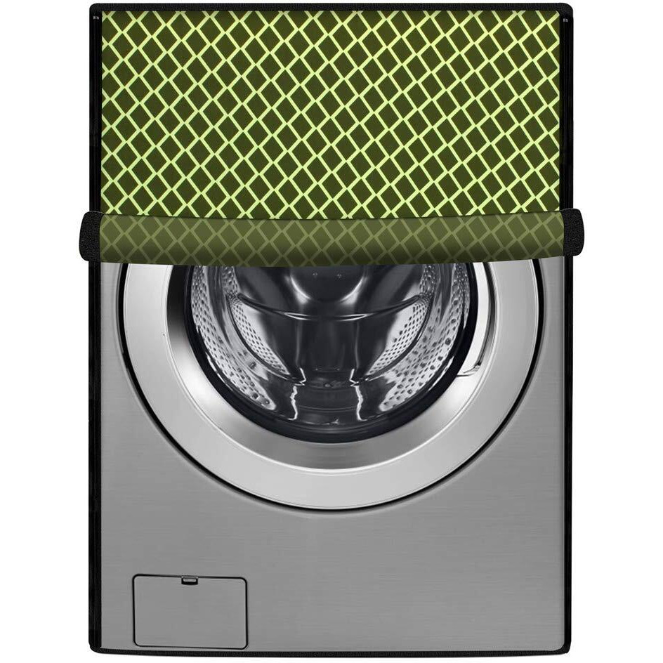 Stylista Washing Machine Cover Compatible For Lg 6 Kg Fully-Automatic Front Loading Fht1006Snw Check Military