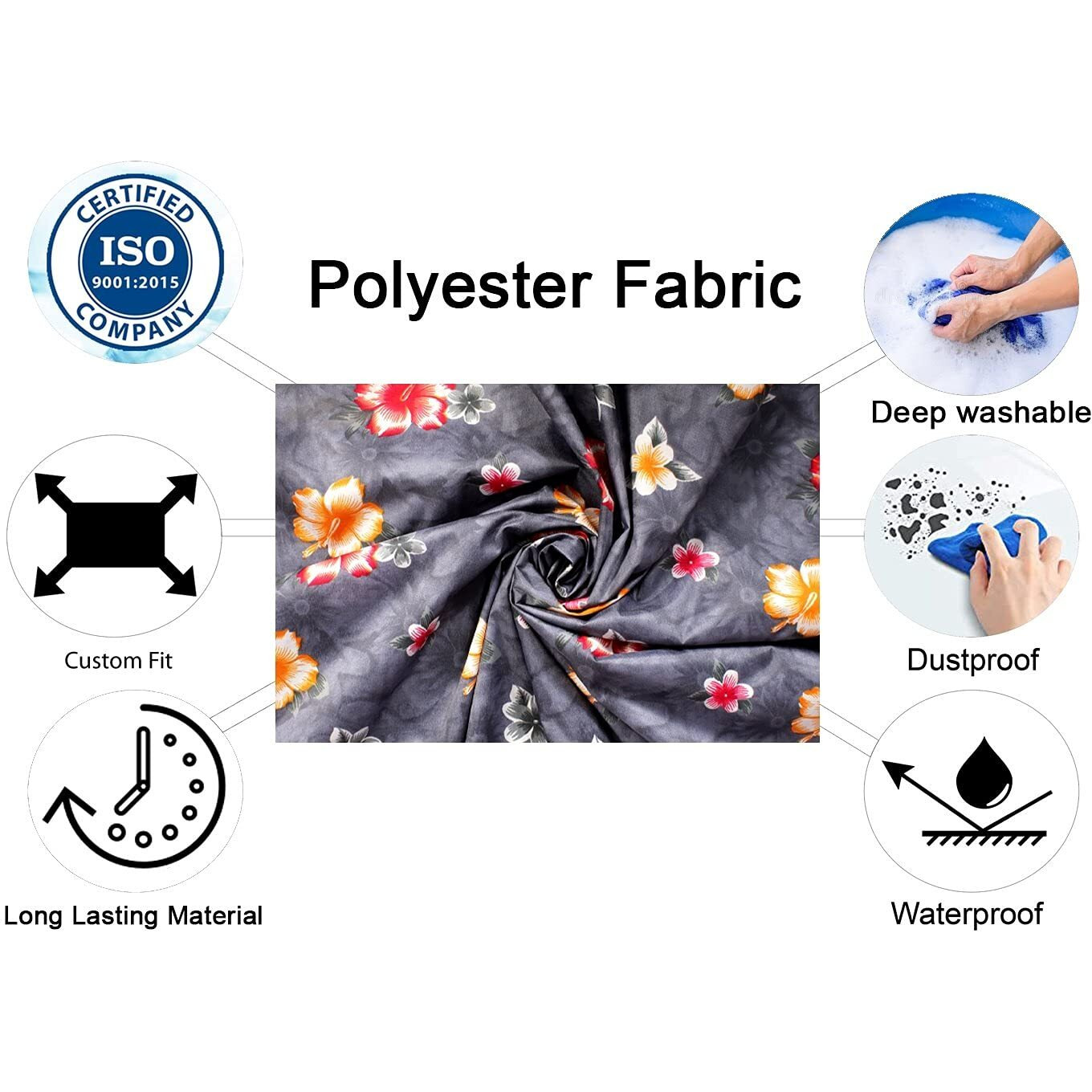 Stylista Washing Machine Cover Compatible For Lg 6 Kg Fully-Automatic Front Loading Fh0G7Ndnl02 Grey