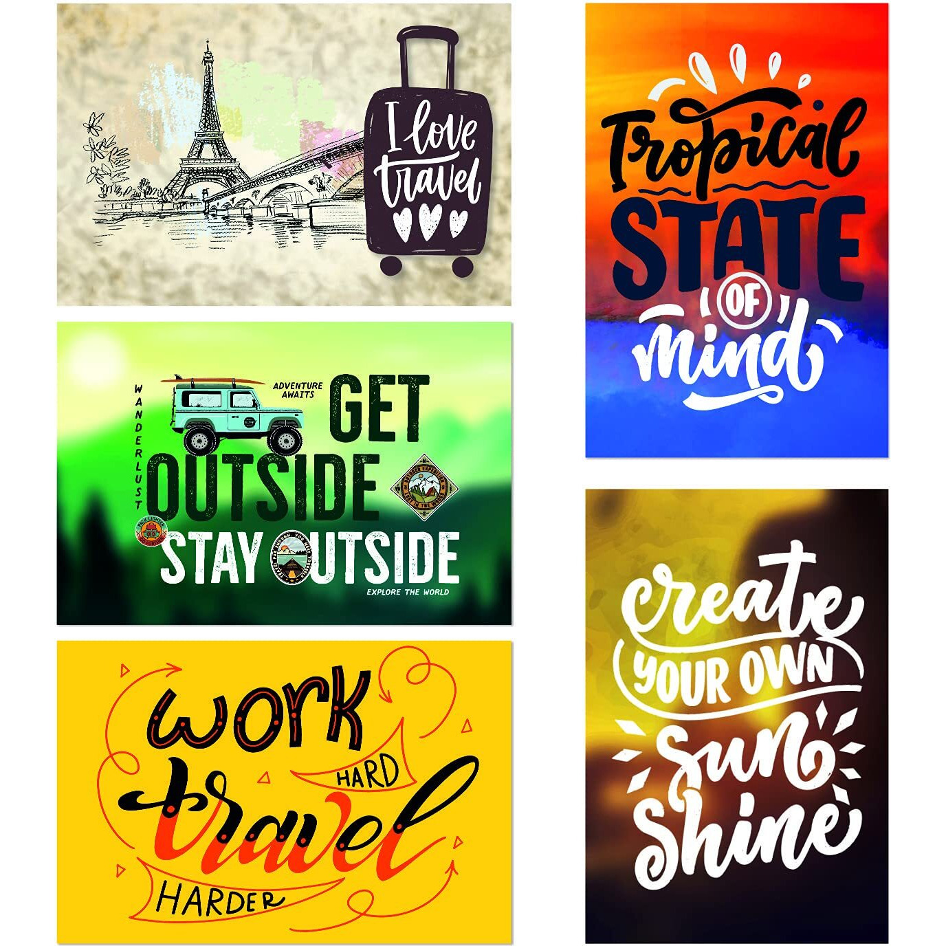 Printelligent Quote And Motivational Poster Set Of 10 Size (45 Cm X 30 Cm) (C)
