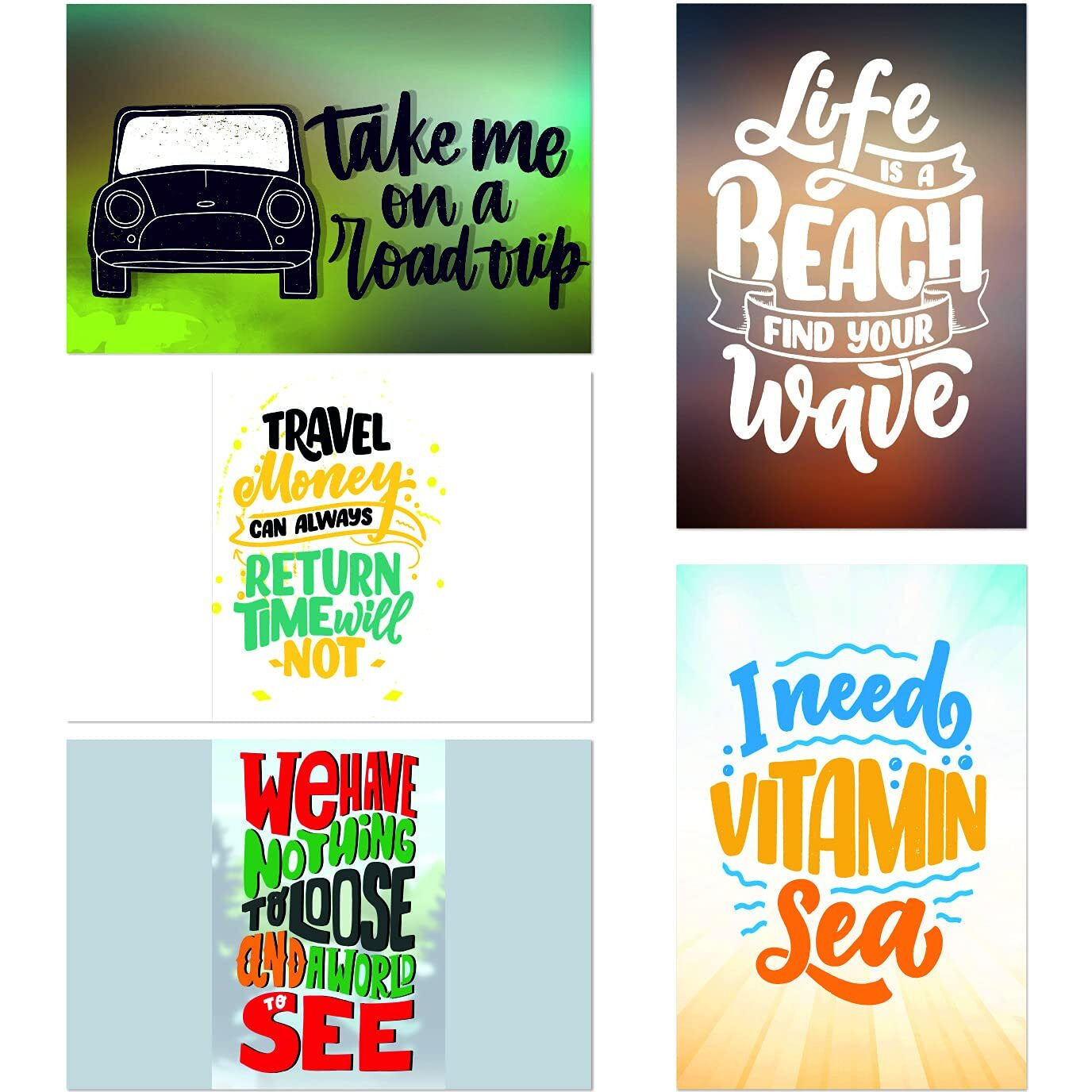 Printelligent Quote And Motivational Poster Set Of 10 Size (45 Cm X 30 Cm) (C)
