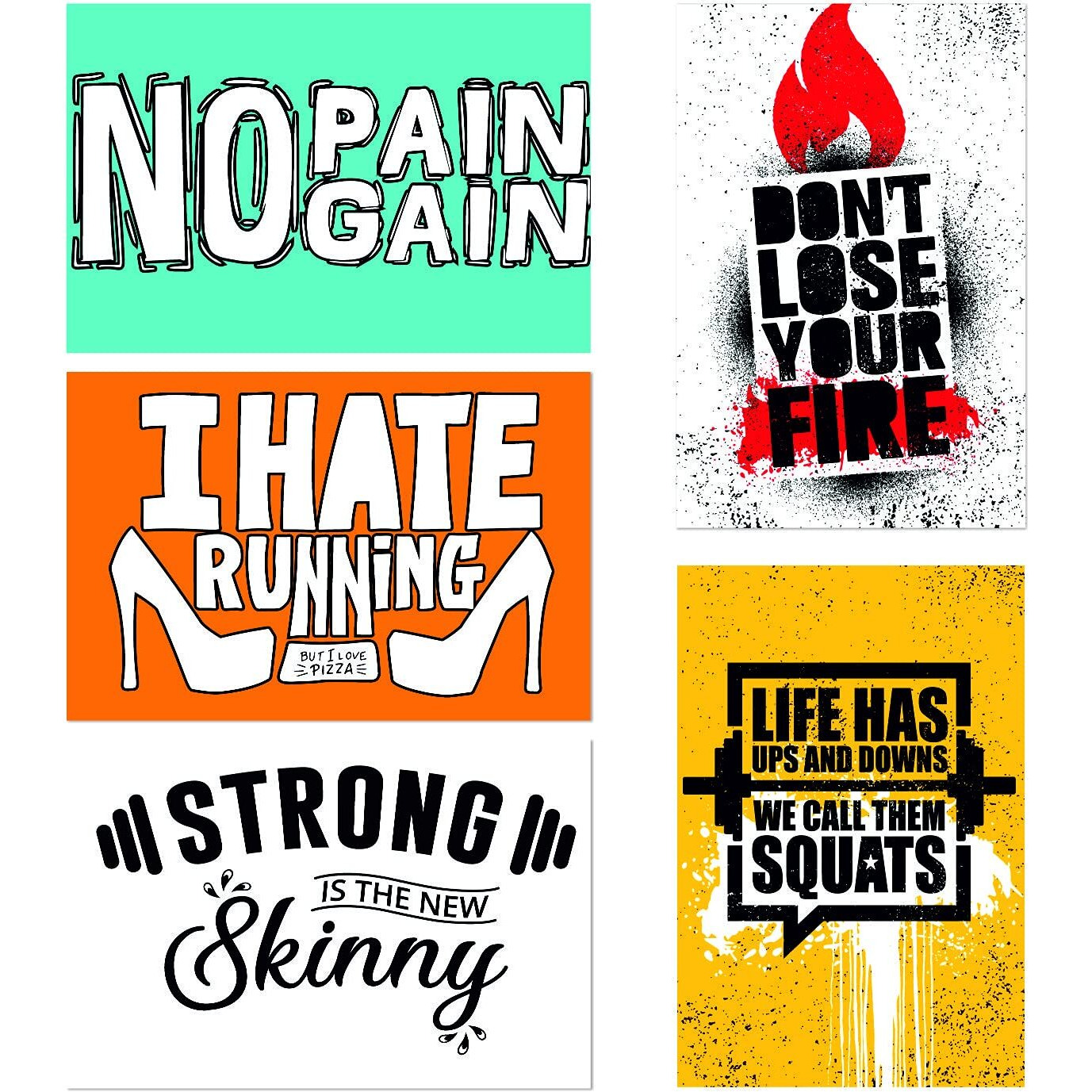 Printelligent Motivational Positive Office Quotes Inspirational Wall Posters - 12 X 18 Inch (Pack Of 10) (Quotes Design -6)
