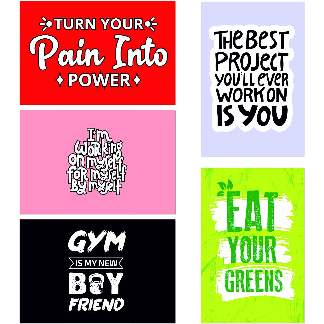 Printelligent Motivational Positive Office Quotes Inspirational Wall Posters - 12 X 18 Inch (Pack Of 10) (Quotes Design -6)